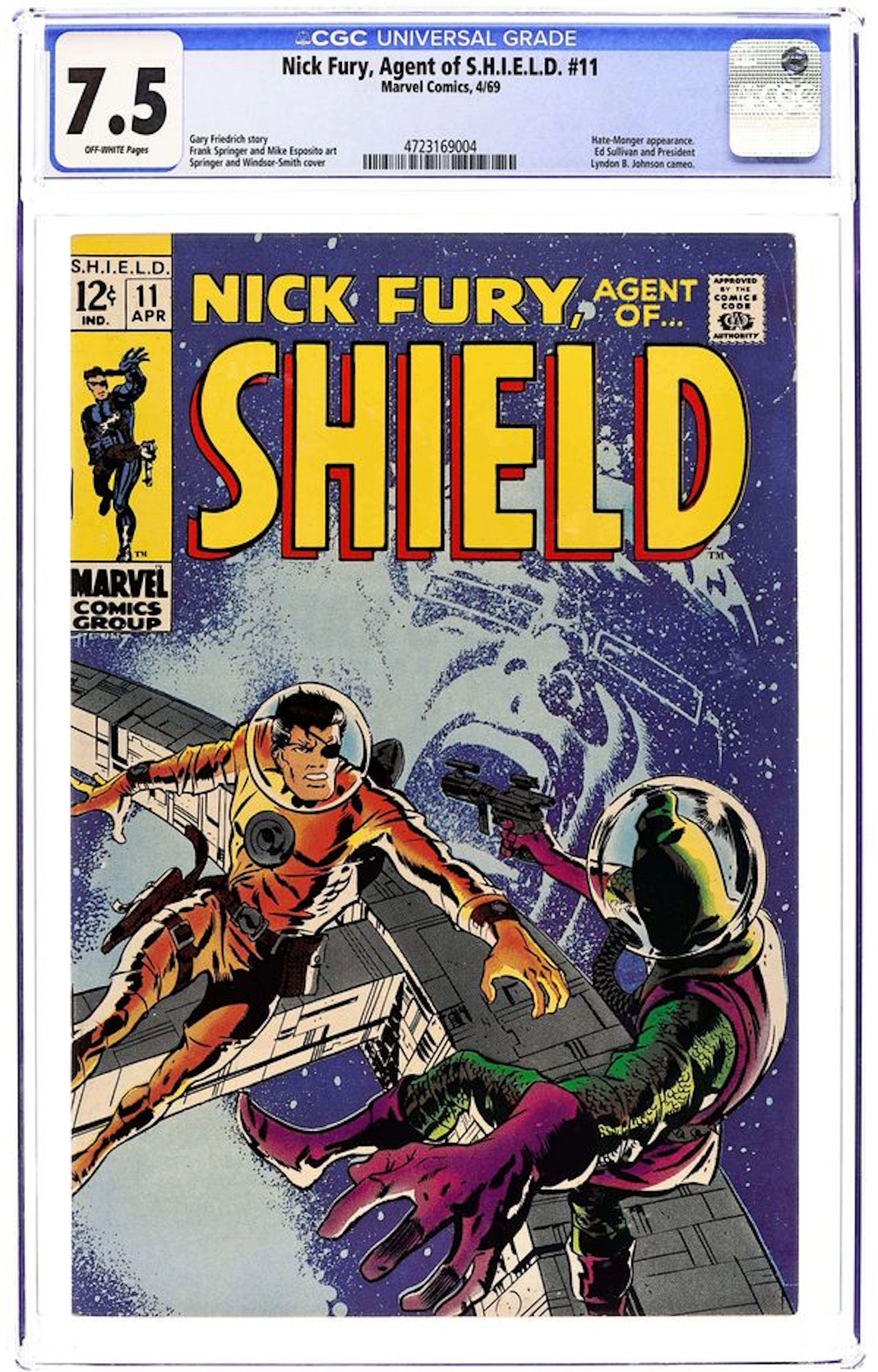 Nick Fury Agent of SHIELD (1968 1st Series) 11 CGC 7.5