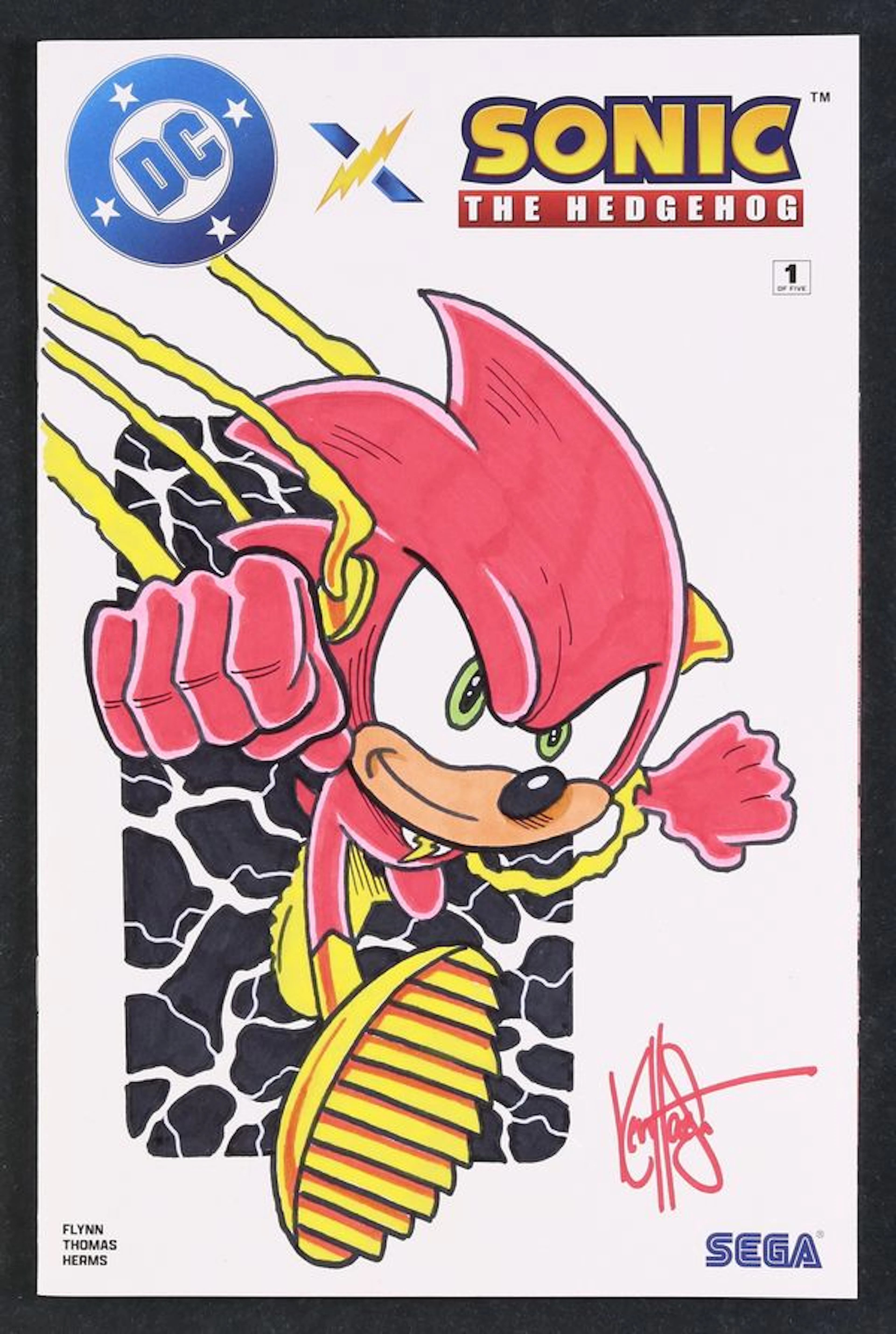 DC x Sonic the Hedgehog #1C (2025) Sketch Cover by Ken Haeser