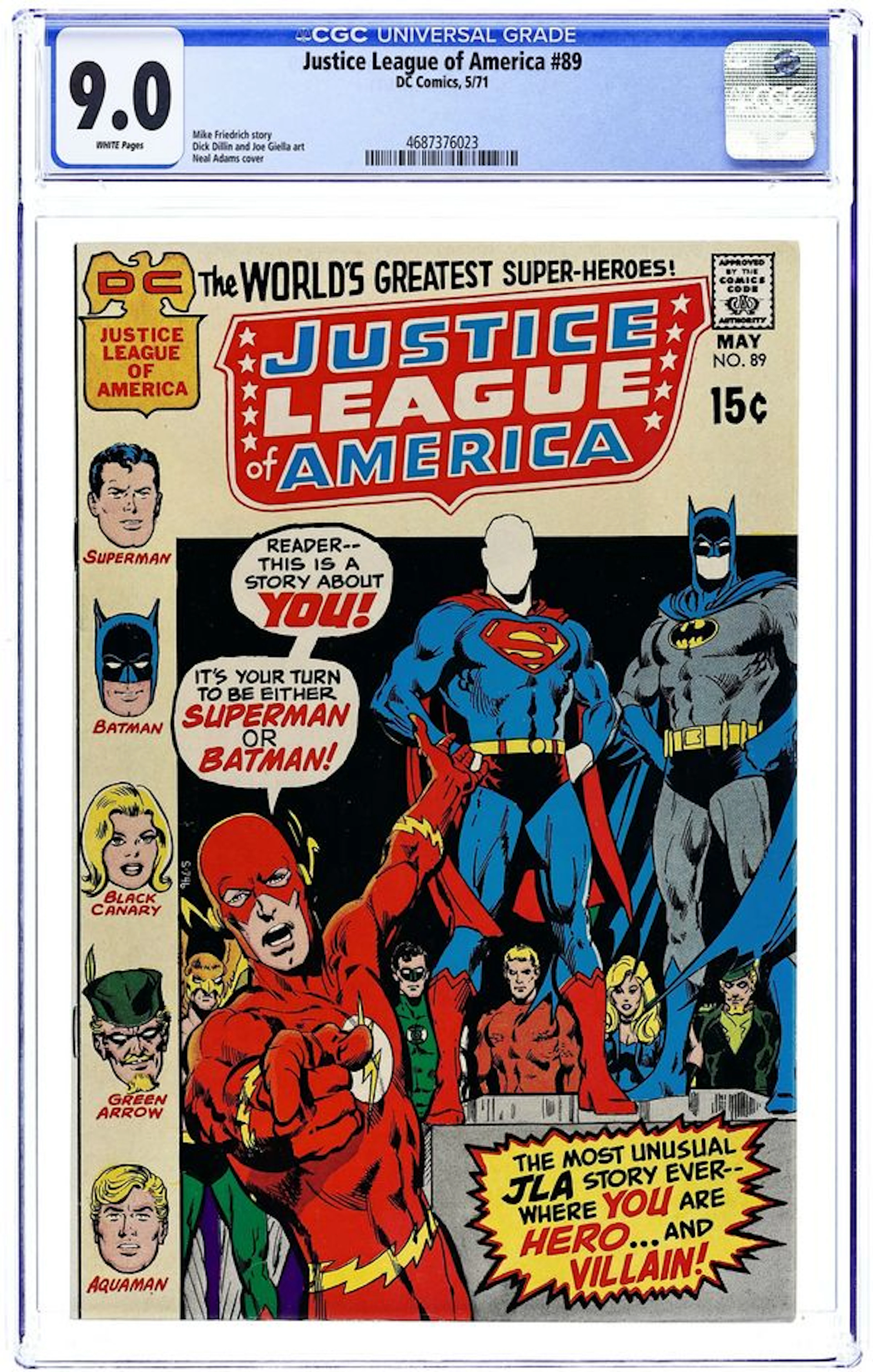 Justice League of America (1960 1st Series) 89 CGC 9.0