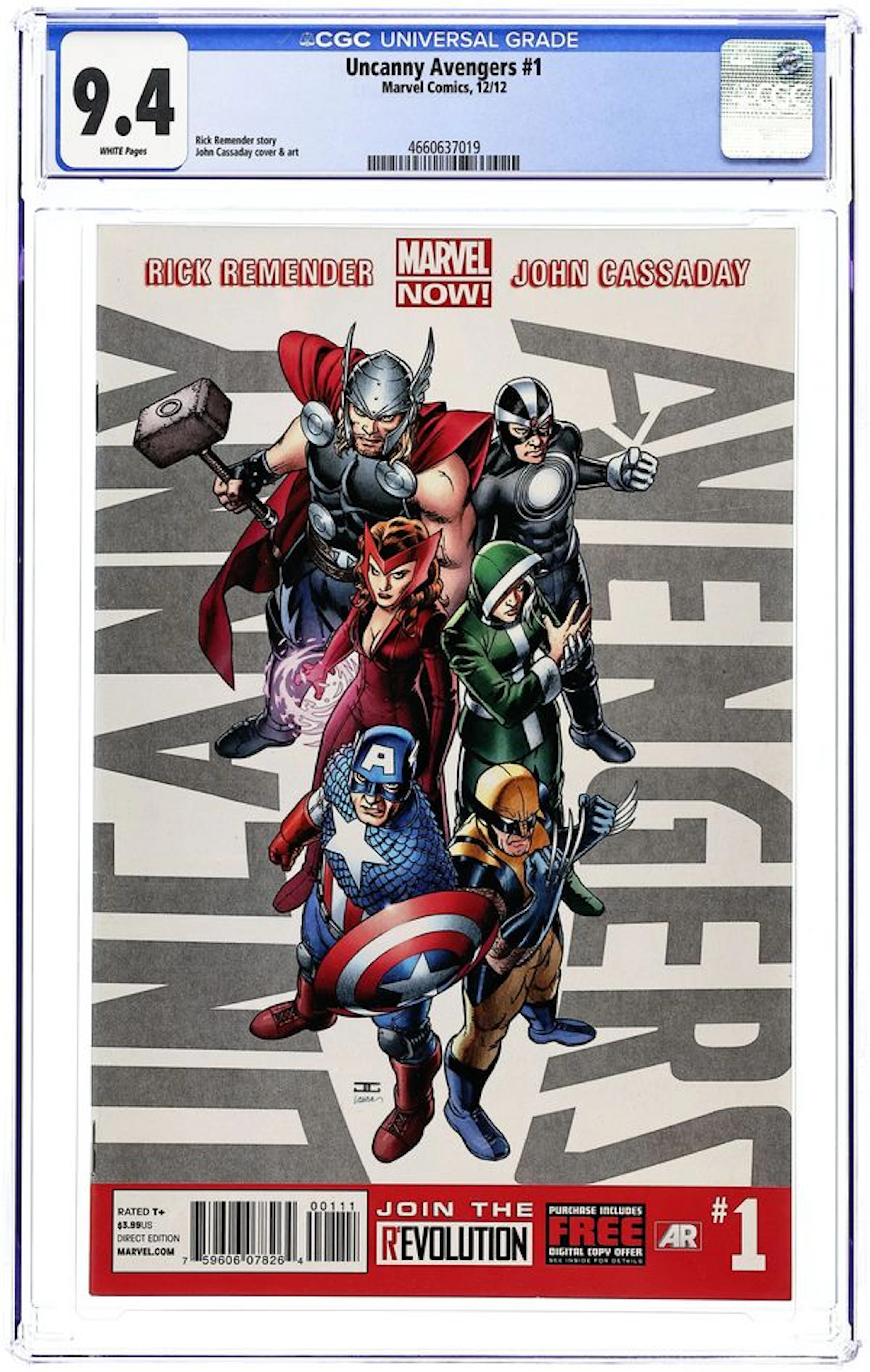 Uncanny Avengers (2012 Marvel Now) 1A CGC 9.4