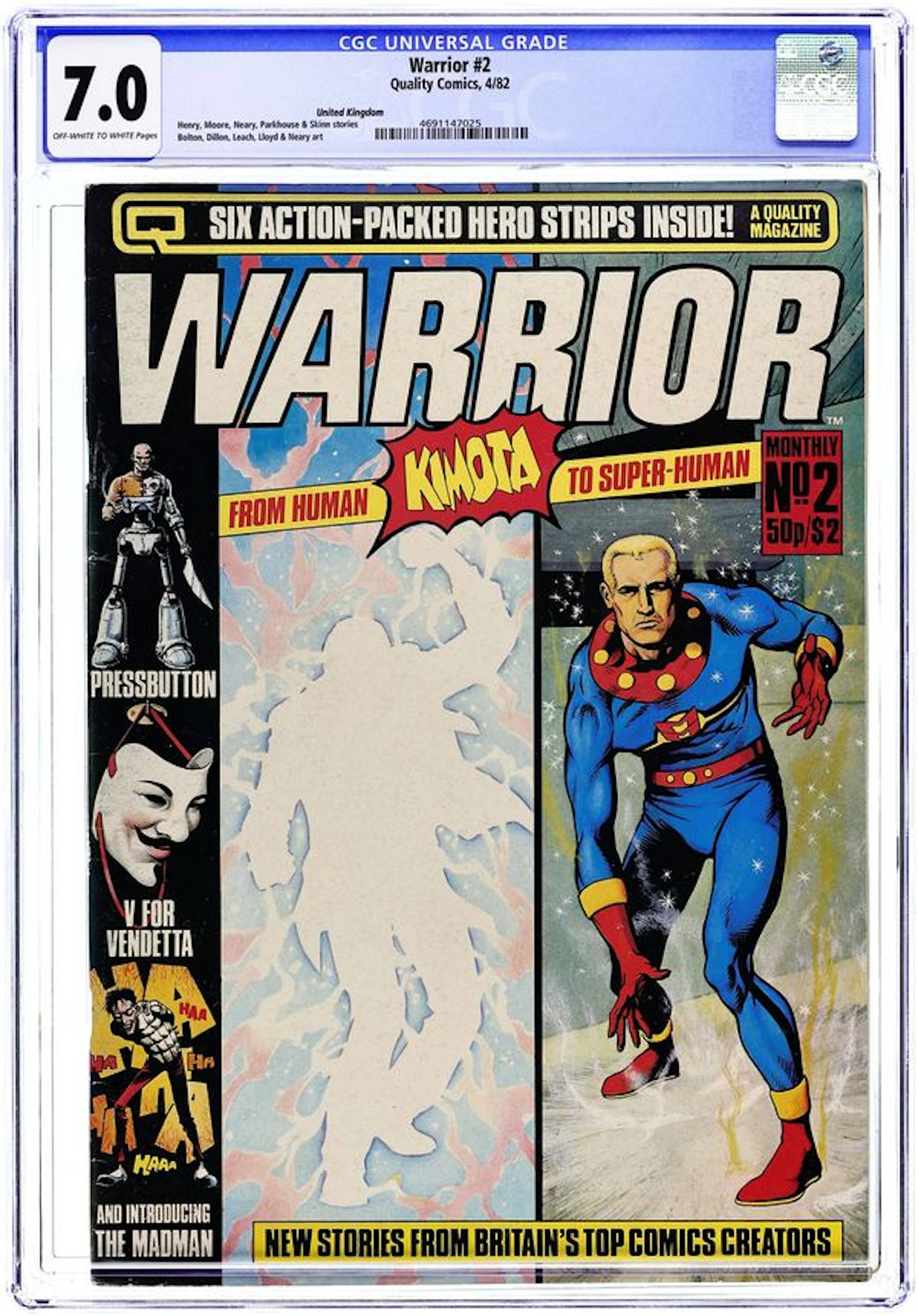 Warrior (UK 1982 Quality) 2 CGC 7.0