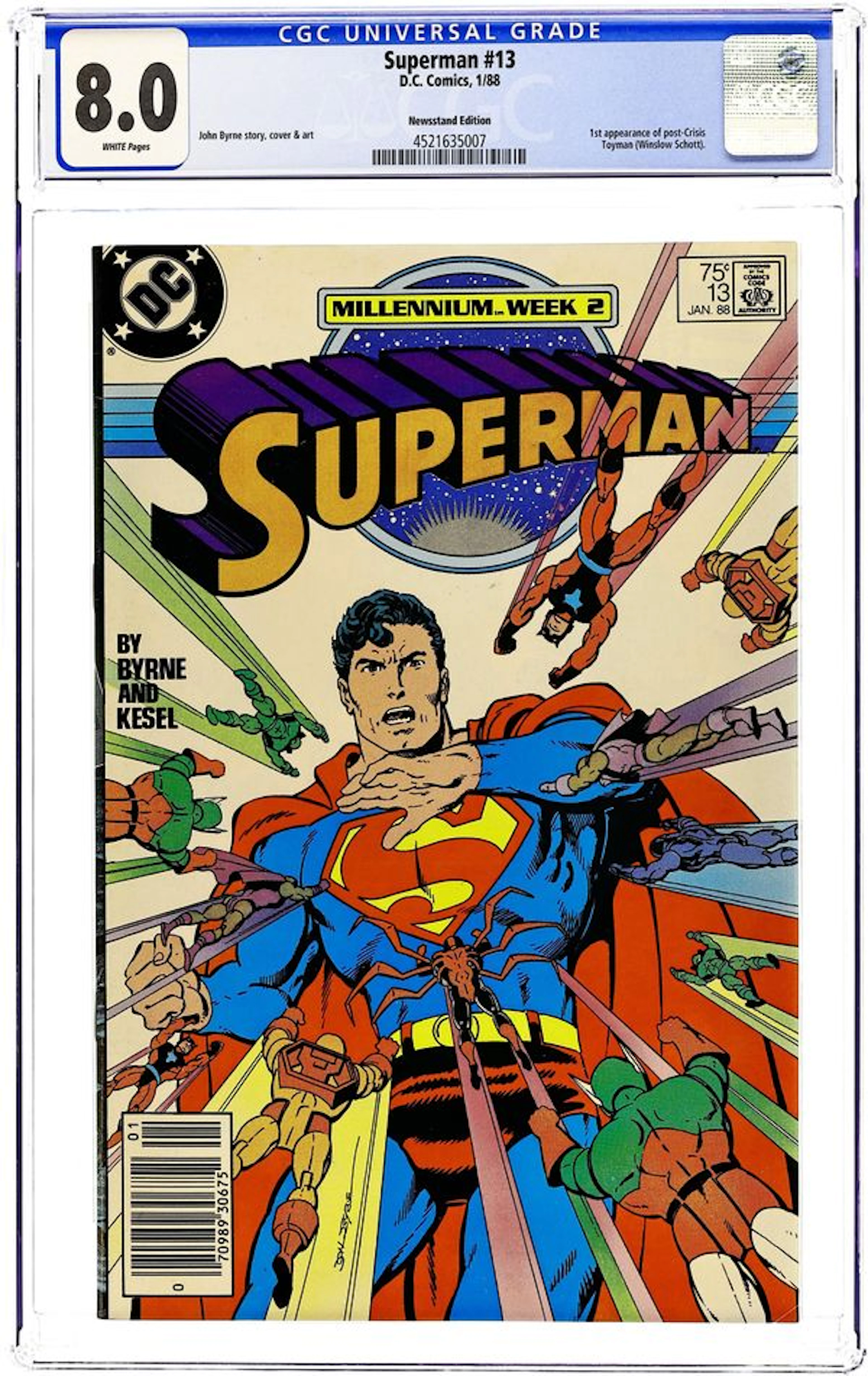 Superman (1987 2nd Series) 13N CGC 8.0
