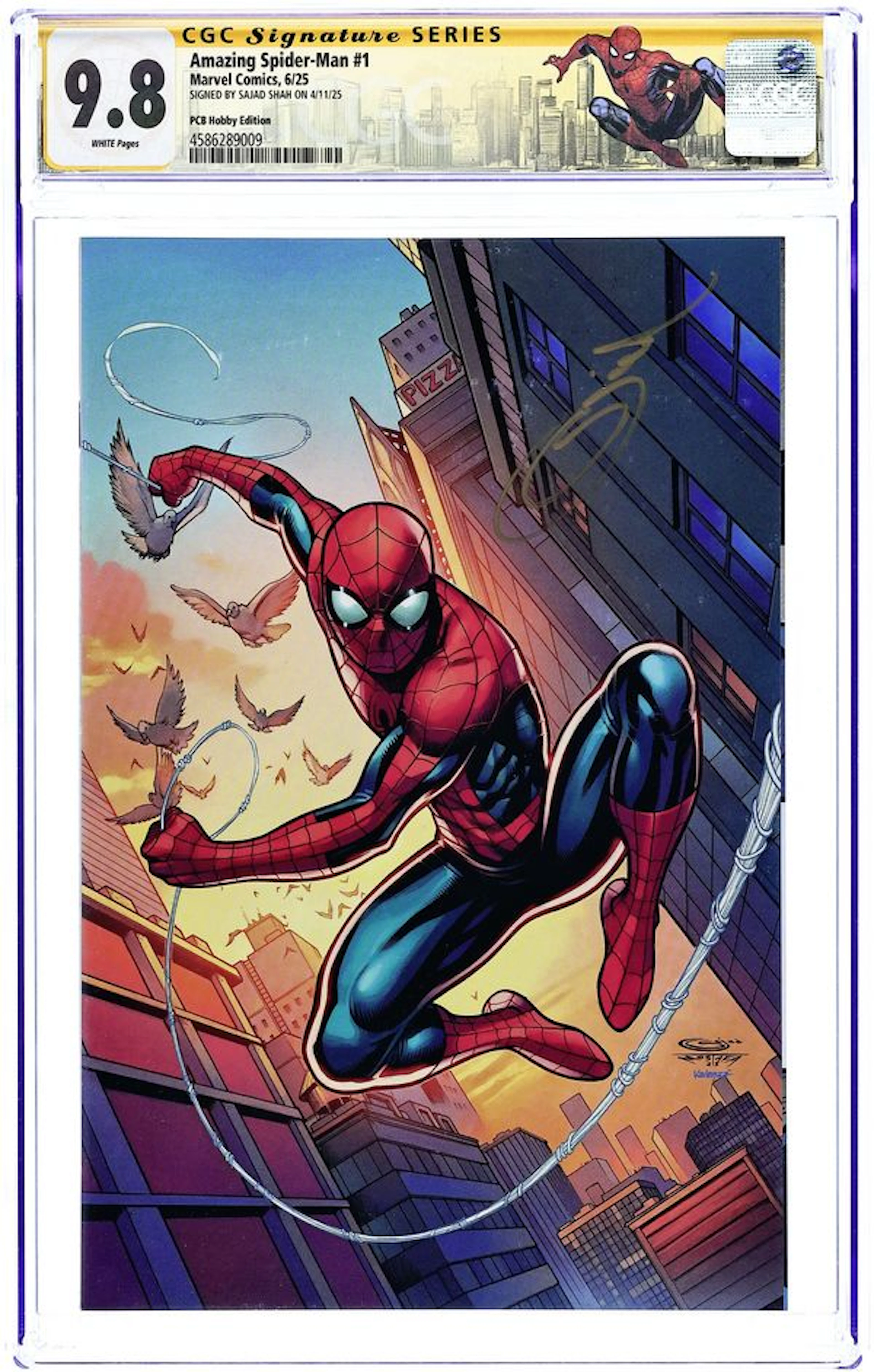Amazing Spider-Man (2025 8th Series) 1PCB.B CGC 9.8 SS Shah
