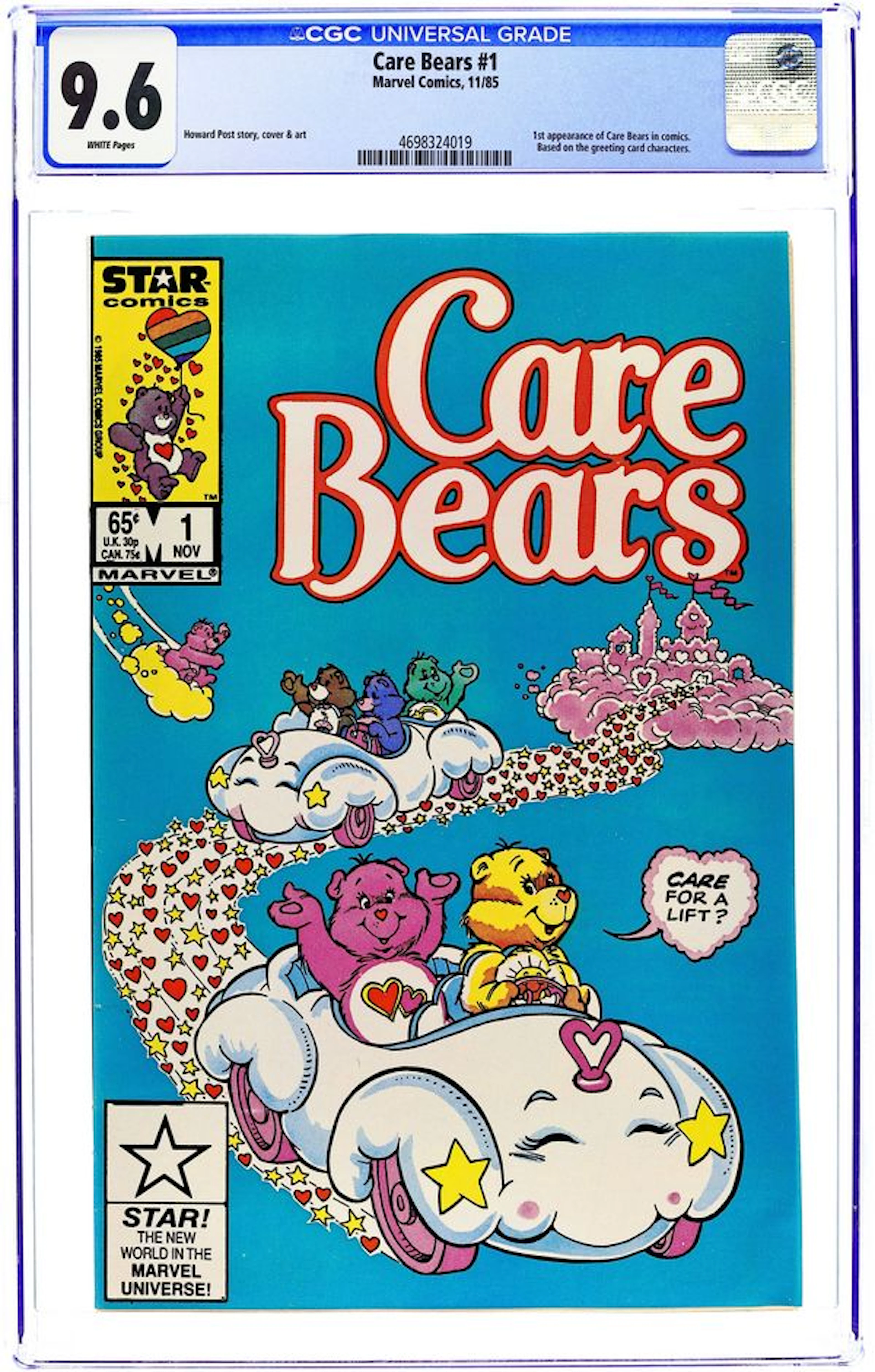 Care Bears (1985 Marvel/Star Comics) 1D CGC 9.6