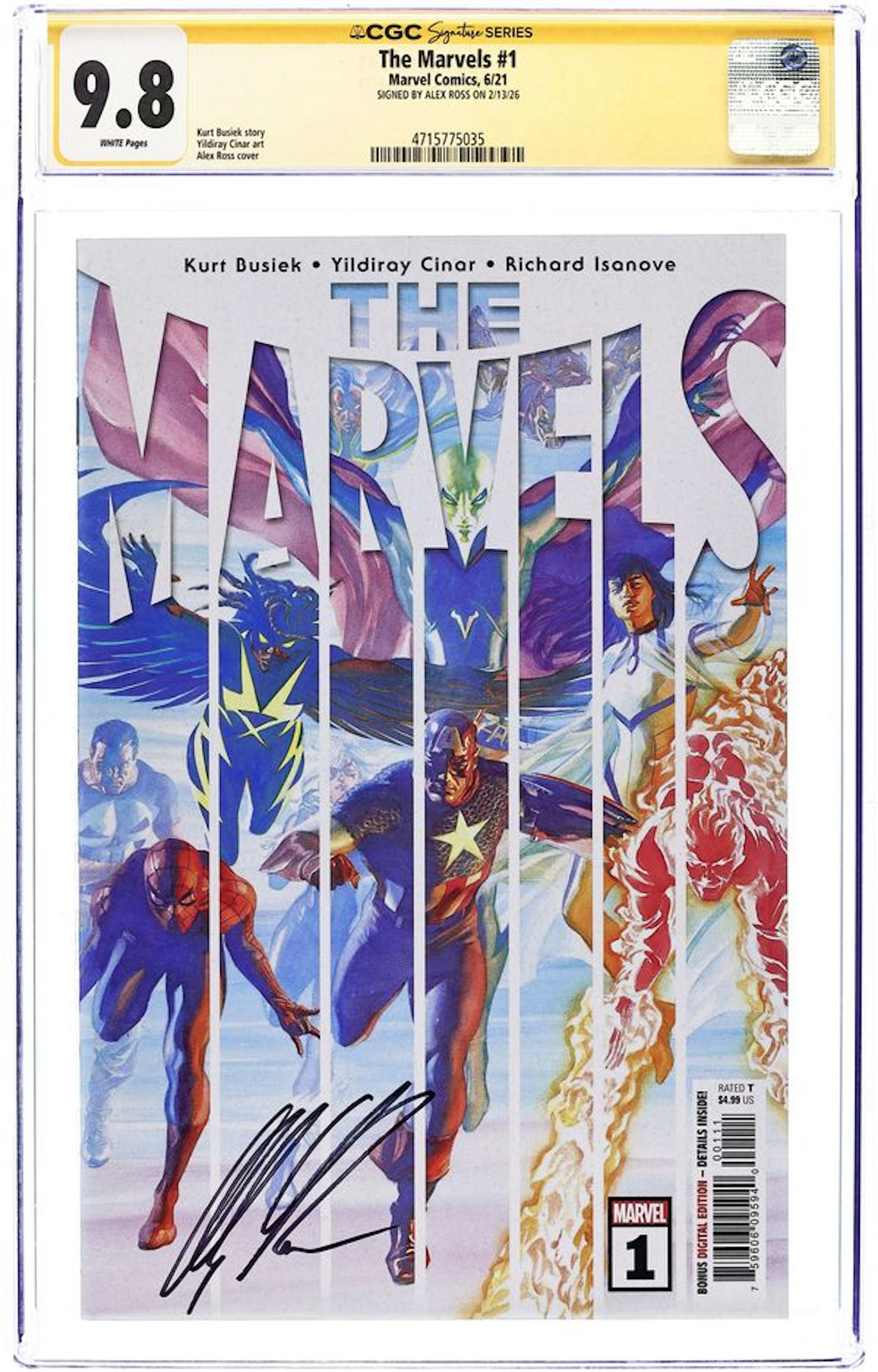The Marvels (2021 Marvel) 1A CGC 9.8 SS Ross