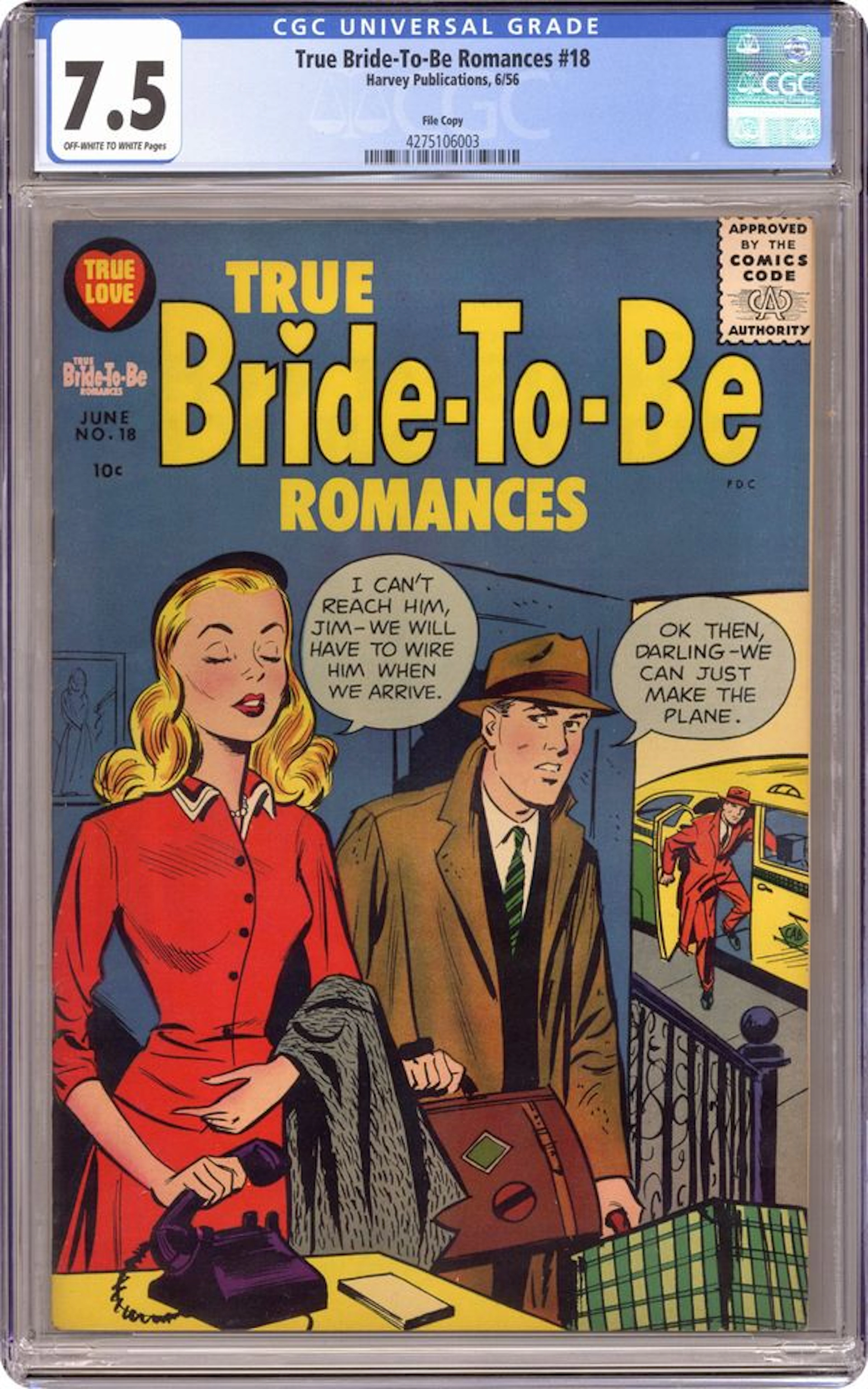 True Bride to Be Romances (1956 Harvey) 18 CGC 7.5