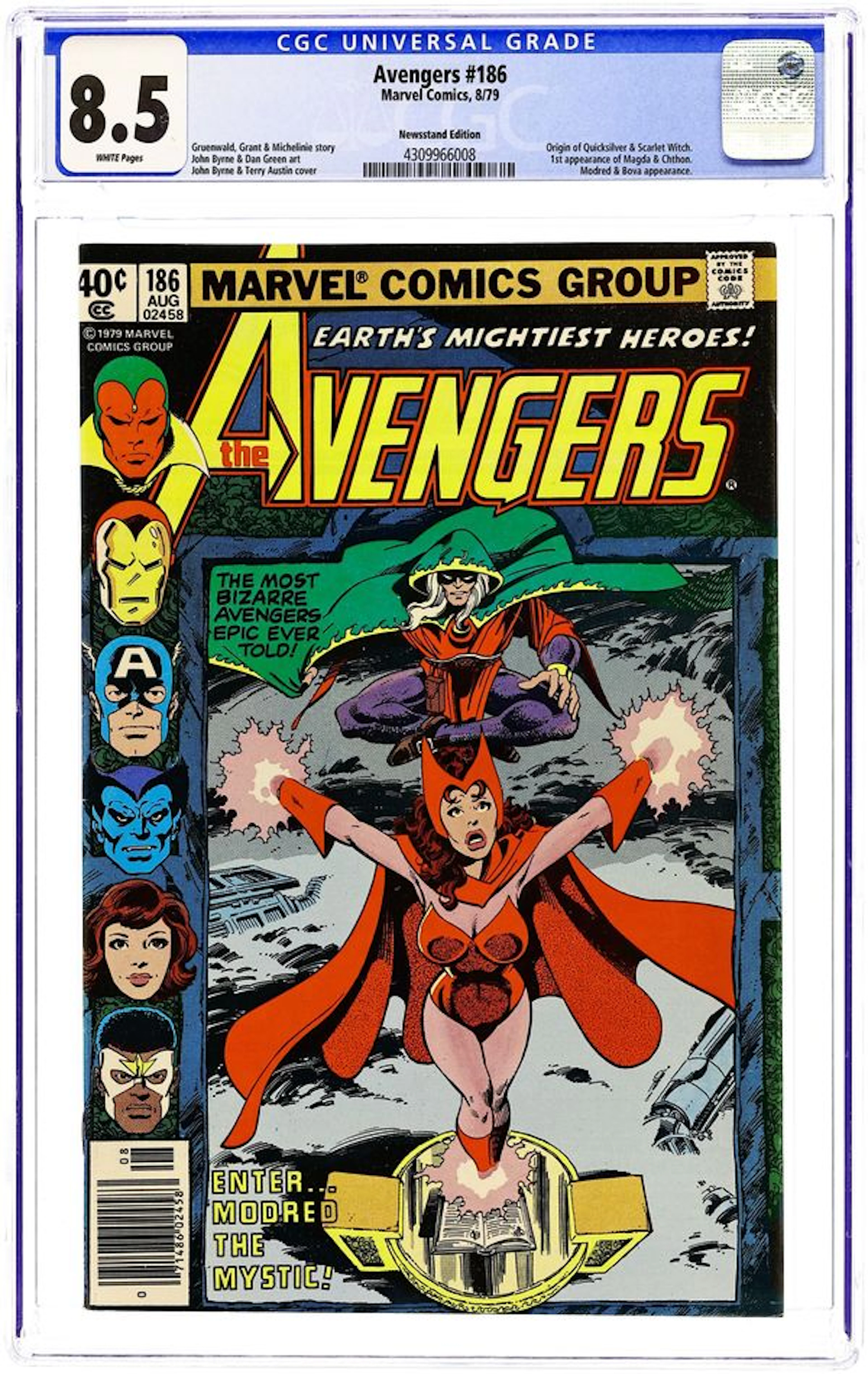 Avengers (1963 1st Series) 186N CGC 8.5