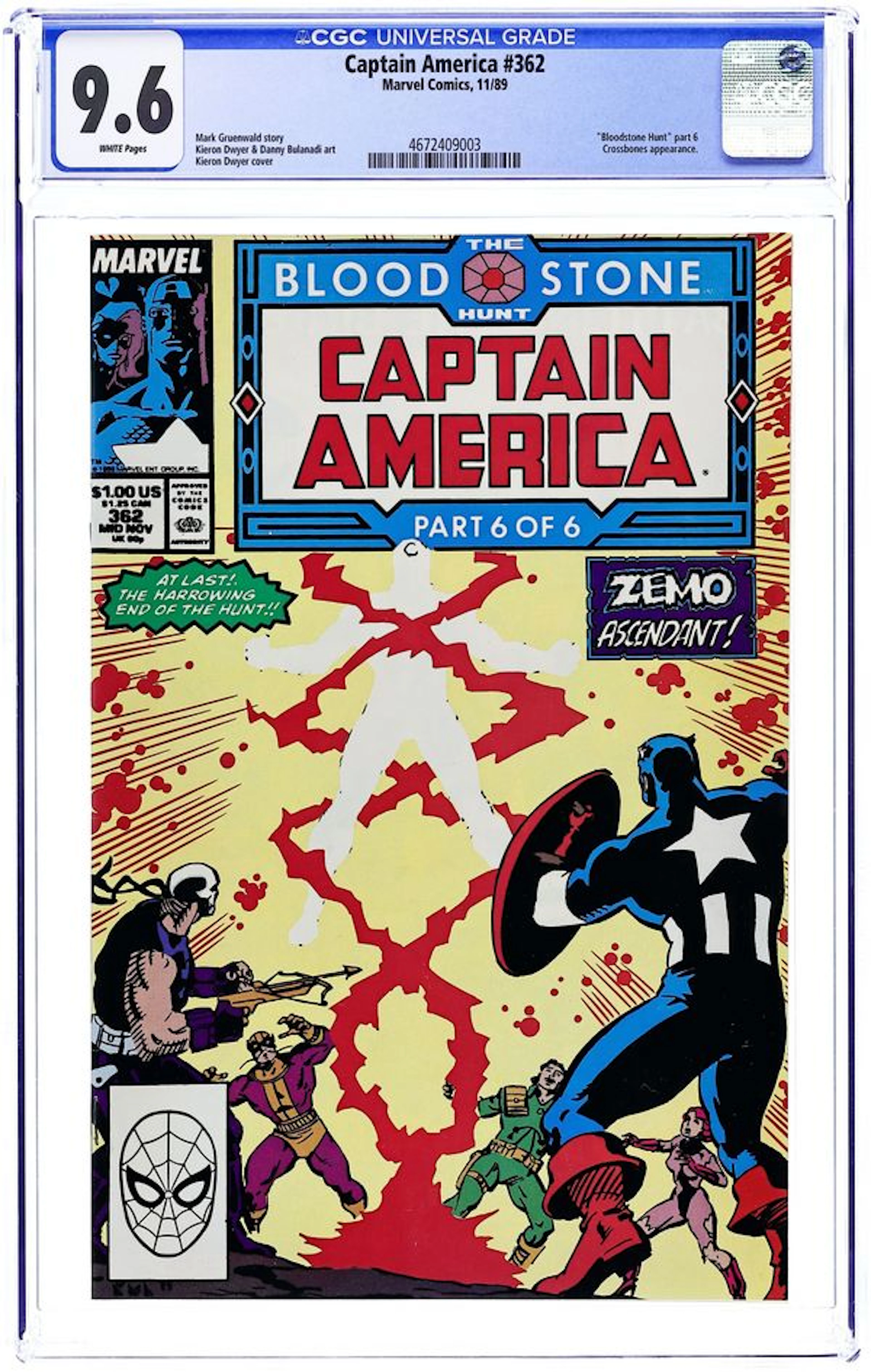 Captain America (1968 1st Series) 362 CGC 9.6