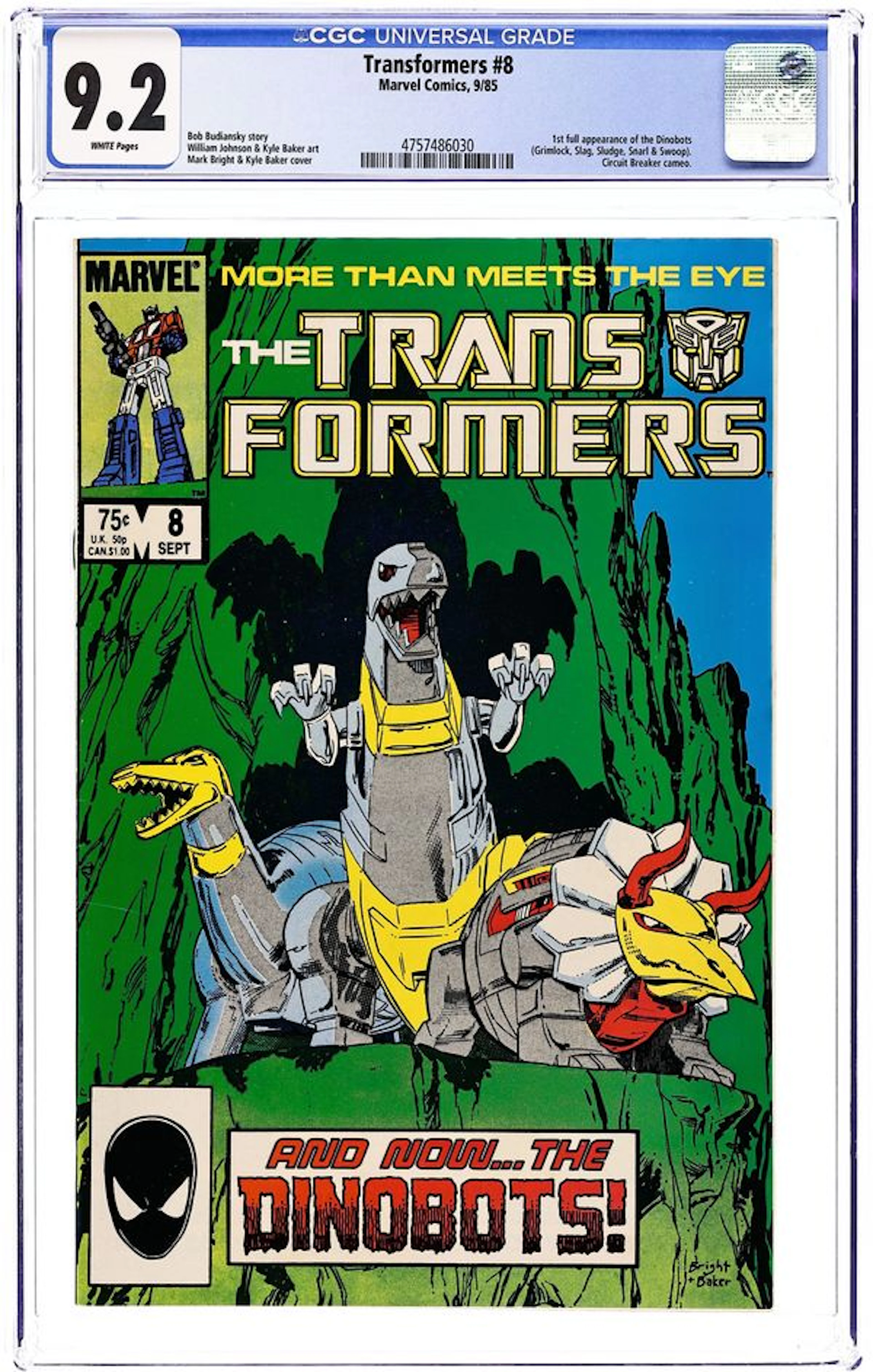 Transformers (1984 Marvel) 8D CGC 9.2