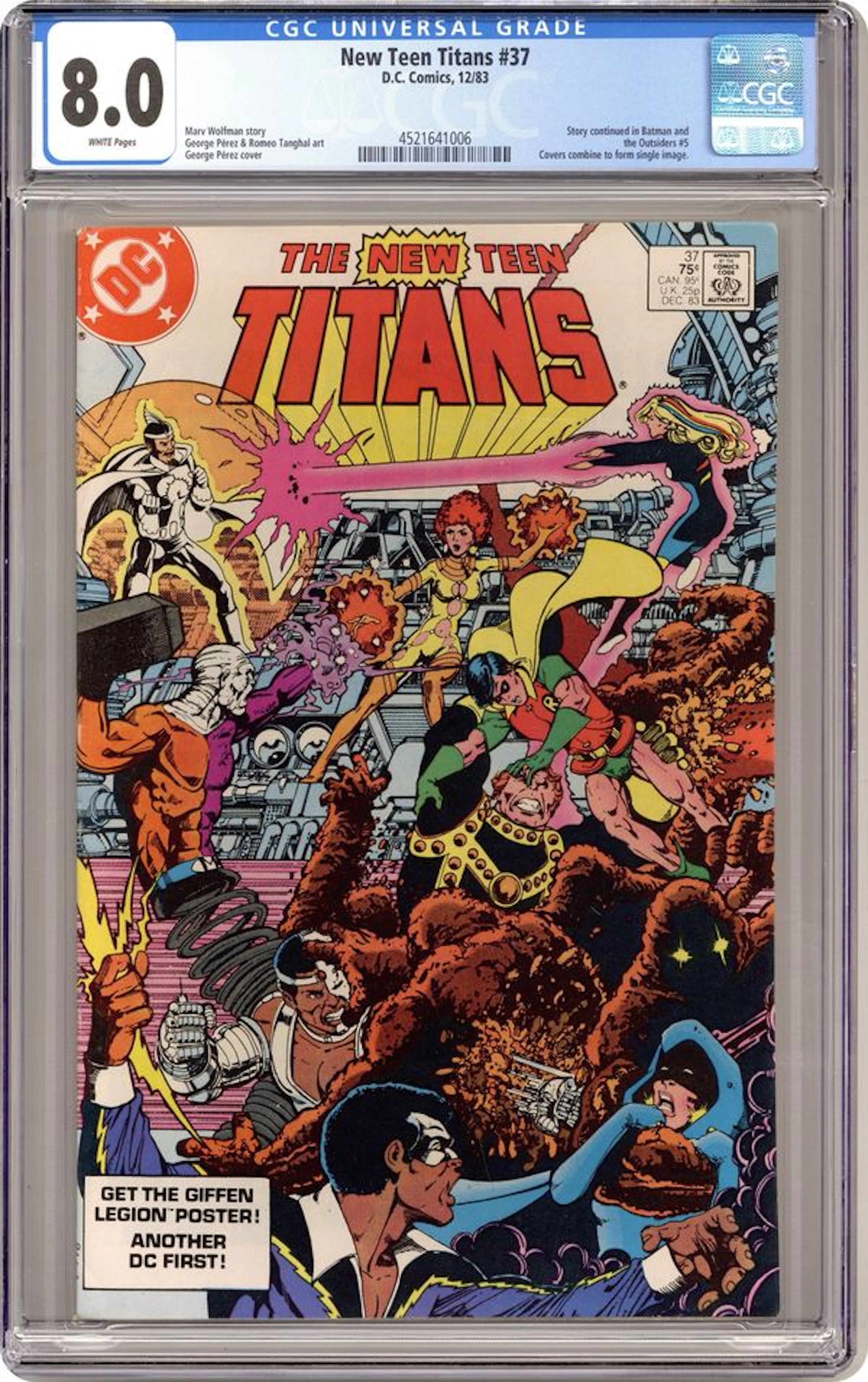 New Teen Titans (1980) (Tales of ...) 37 CGC 8.0