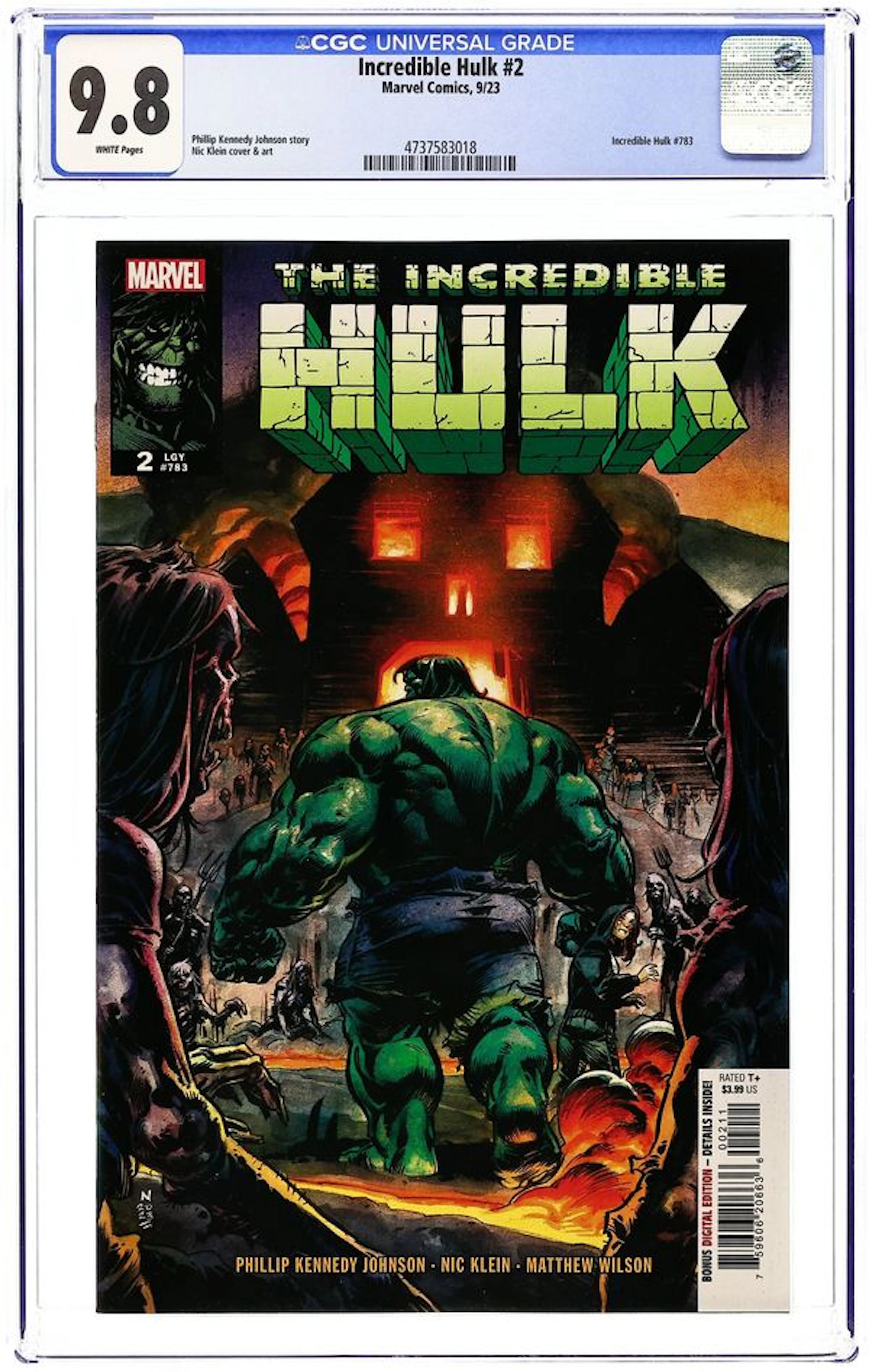 Incredible Hulk (2023 Marvel) 2A CGC 9.8
