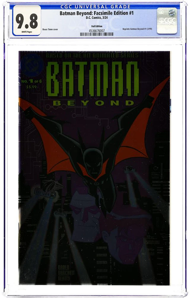 Batman Beyond (1999 1st Series) Facsimile Edition 1C CGC 9.8