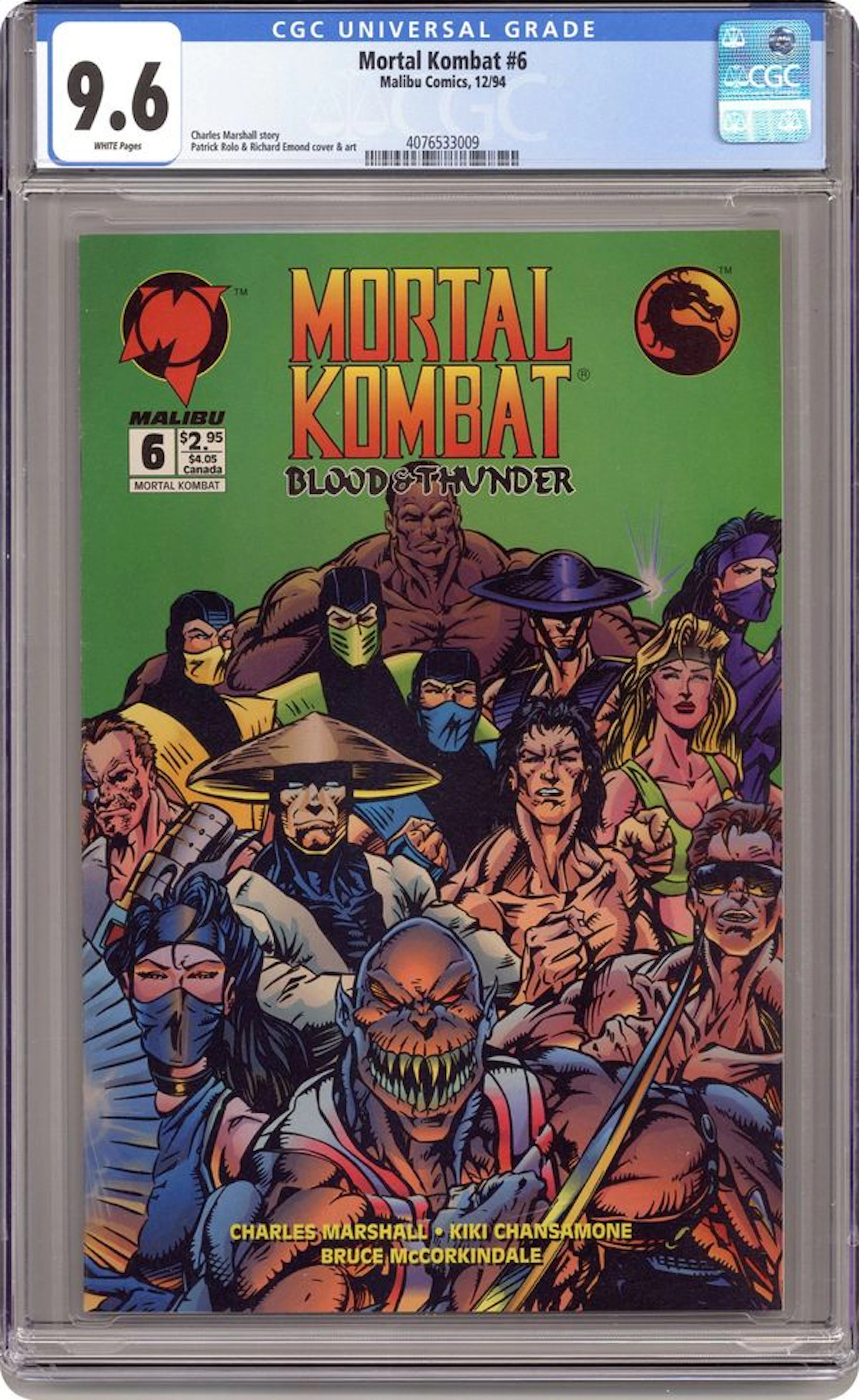 Mortal Kombat Blood and Thunder (1994) 6 CGC 9.6