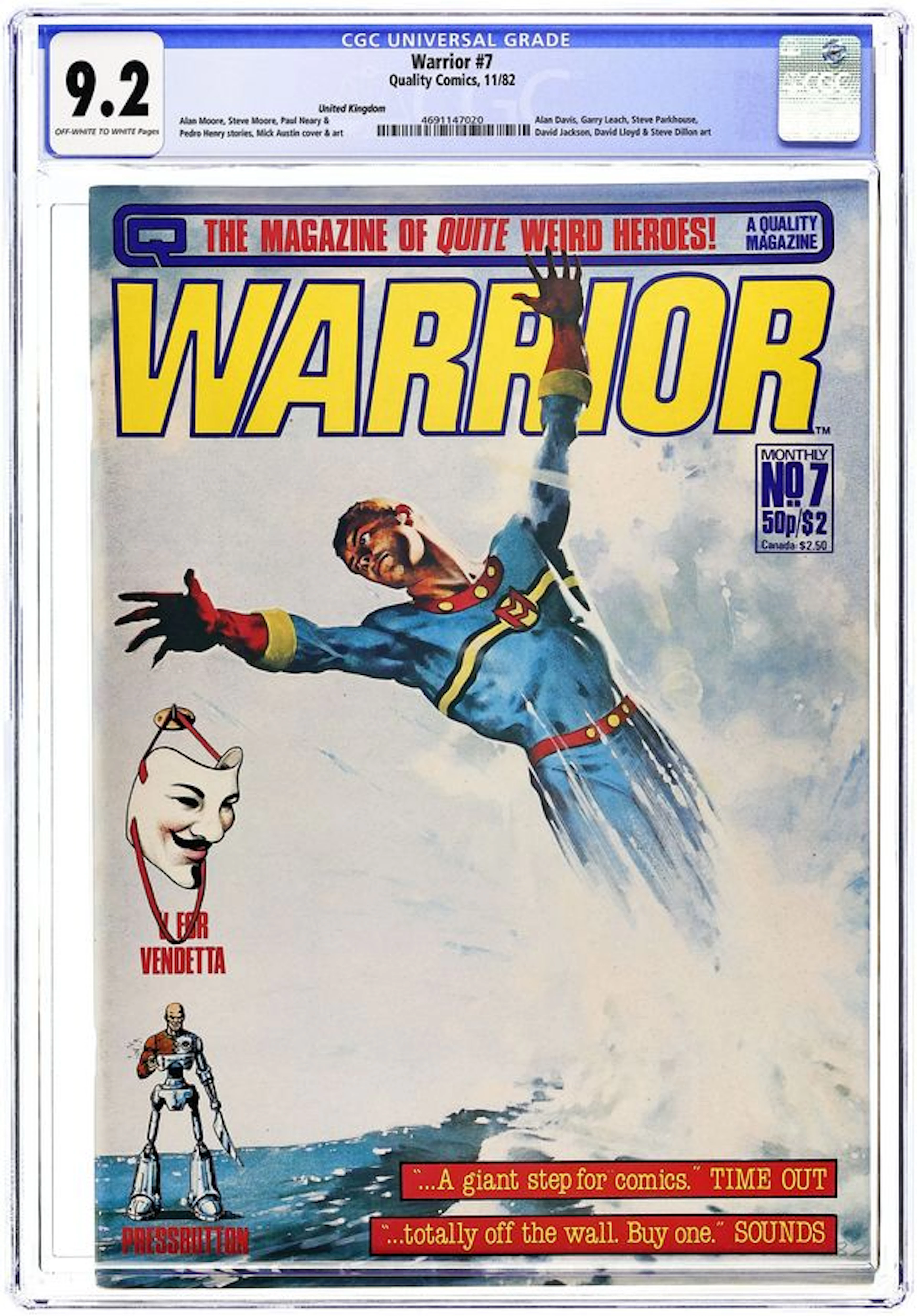 Warrior (UK 1982 Quality) 7 CGC 9.2
