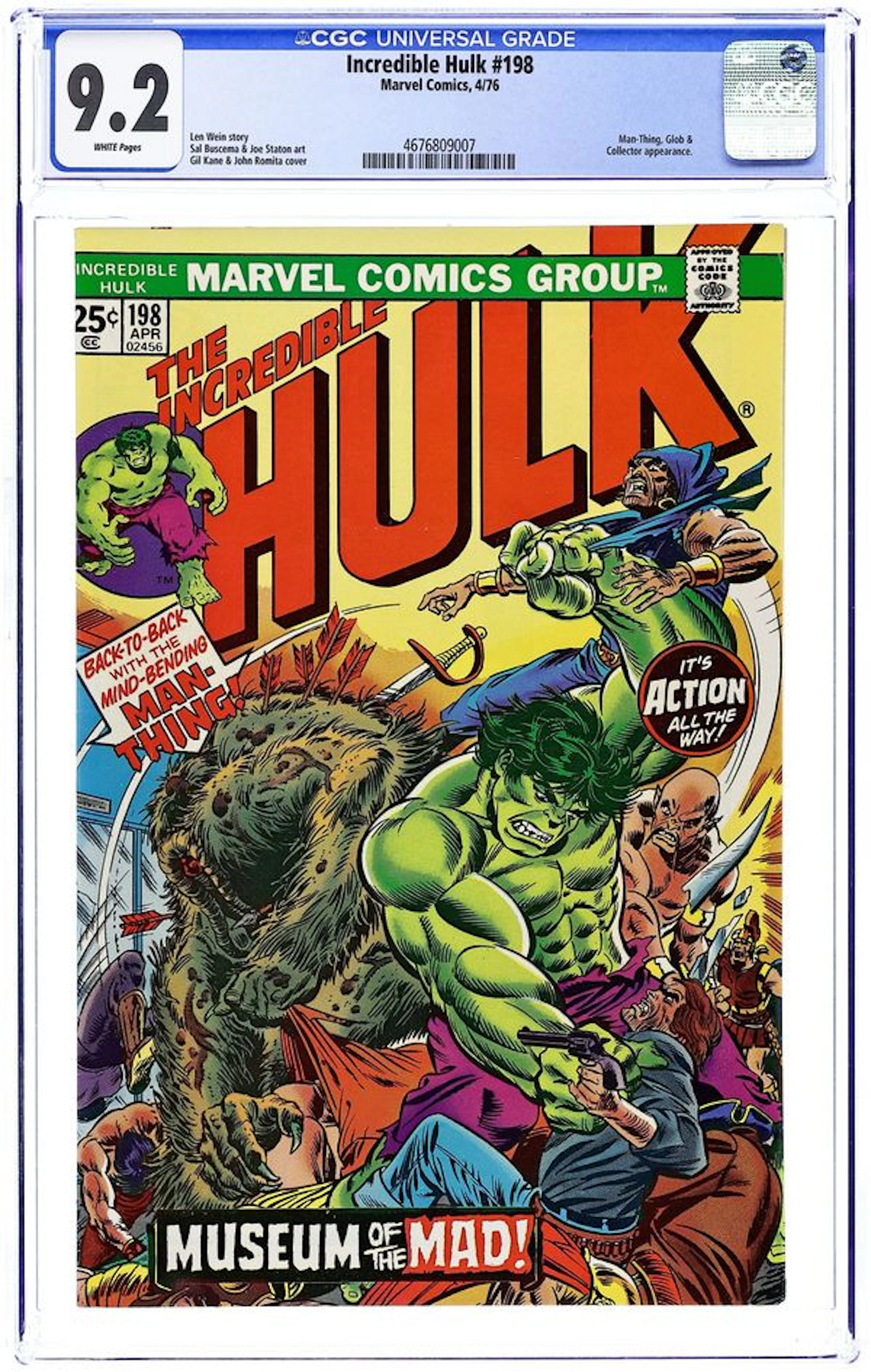 Incredible Hulk (1962 Marvel 1st Series) 198 CGC 9.2