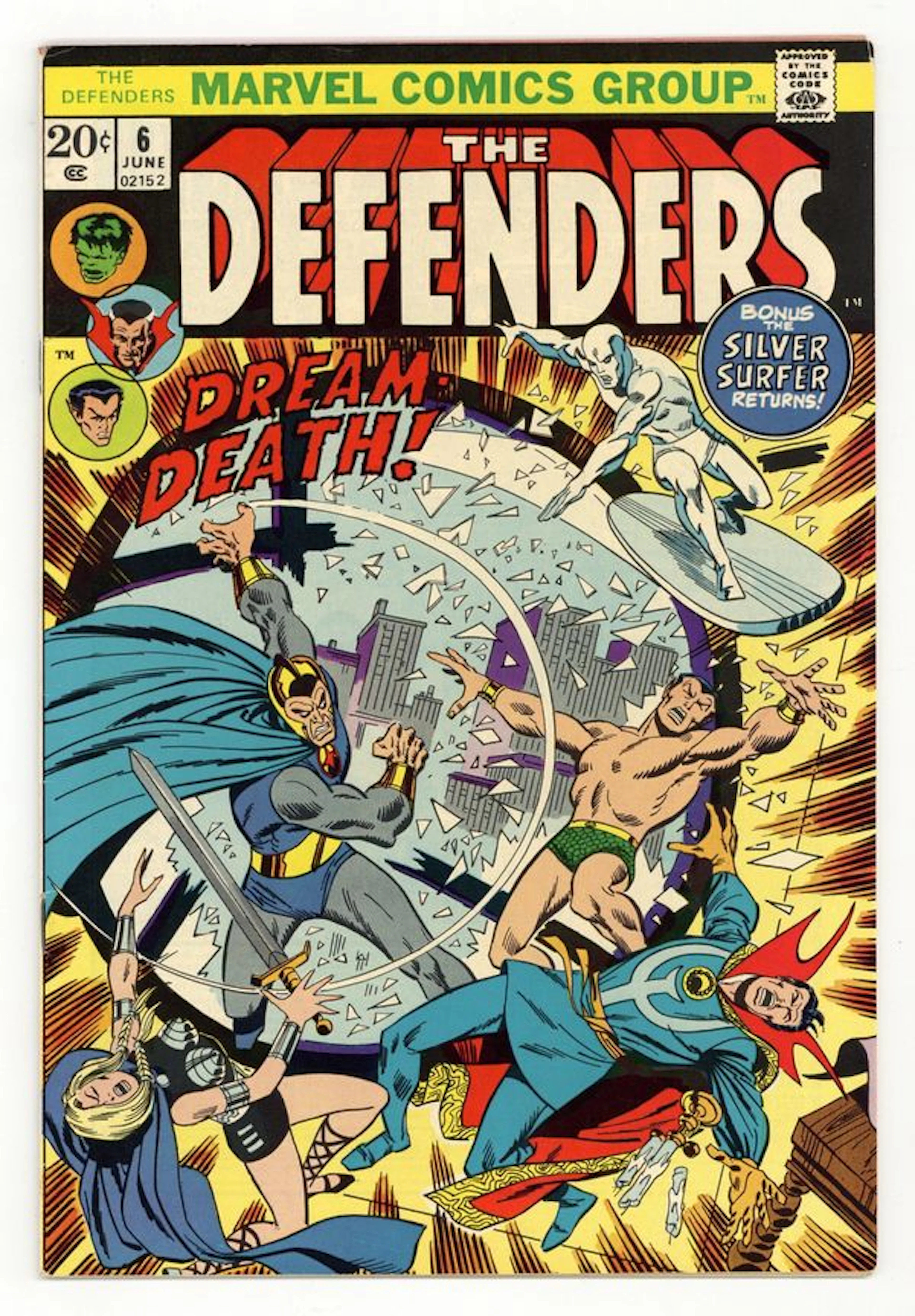 Defenders (1972 1st Series) 6 VF 8.0