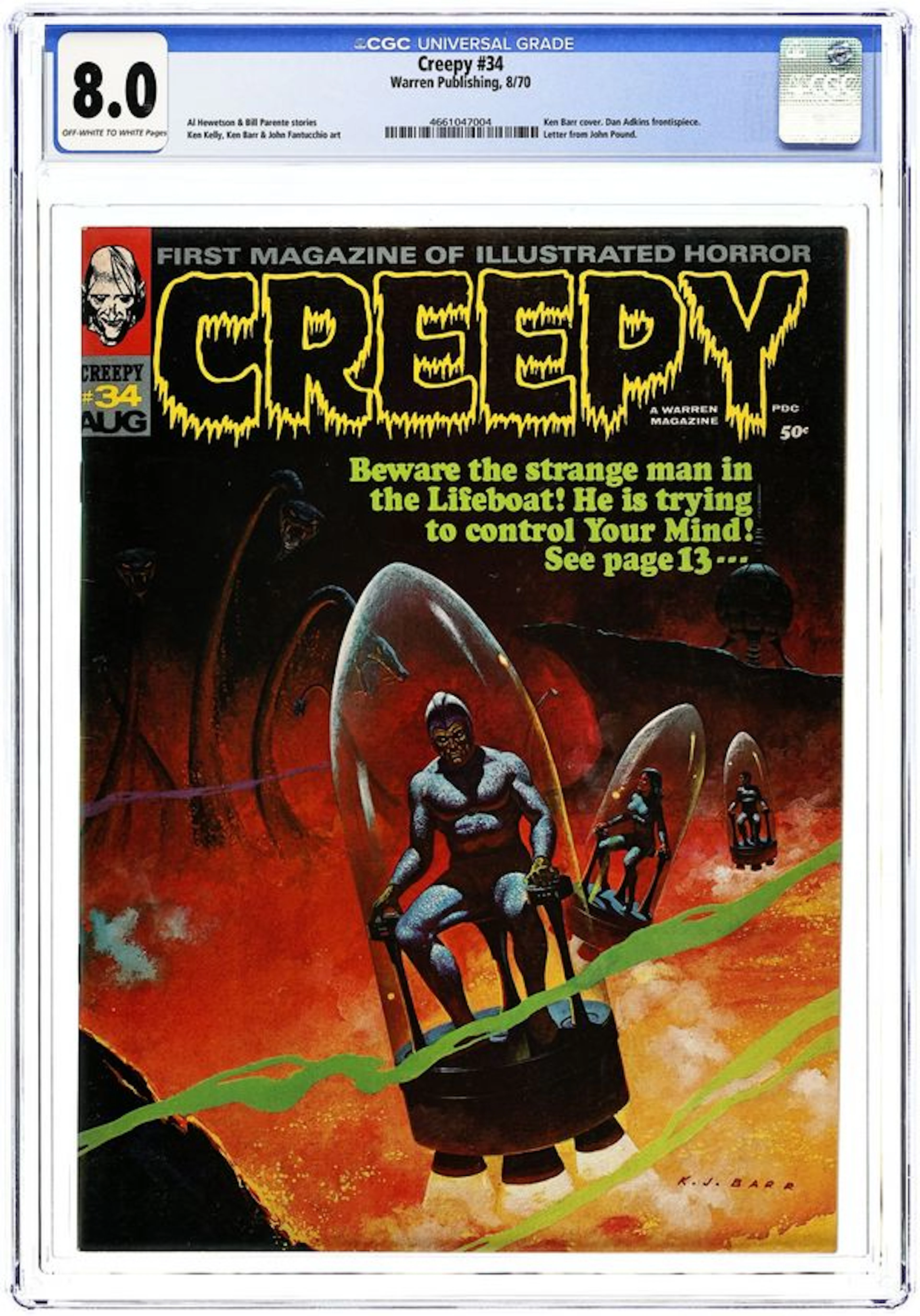 Creepy (1964 Warren) 34 CGC 8.0