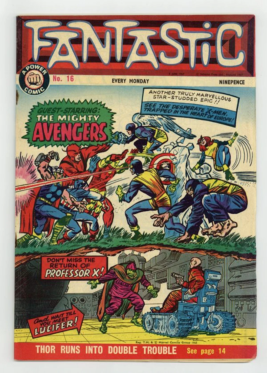 Fantastic (1967 Marvel UK) 16 VG- 3.5