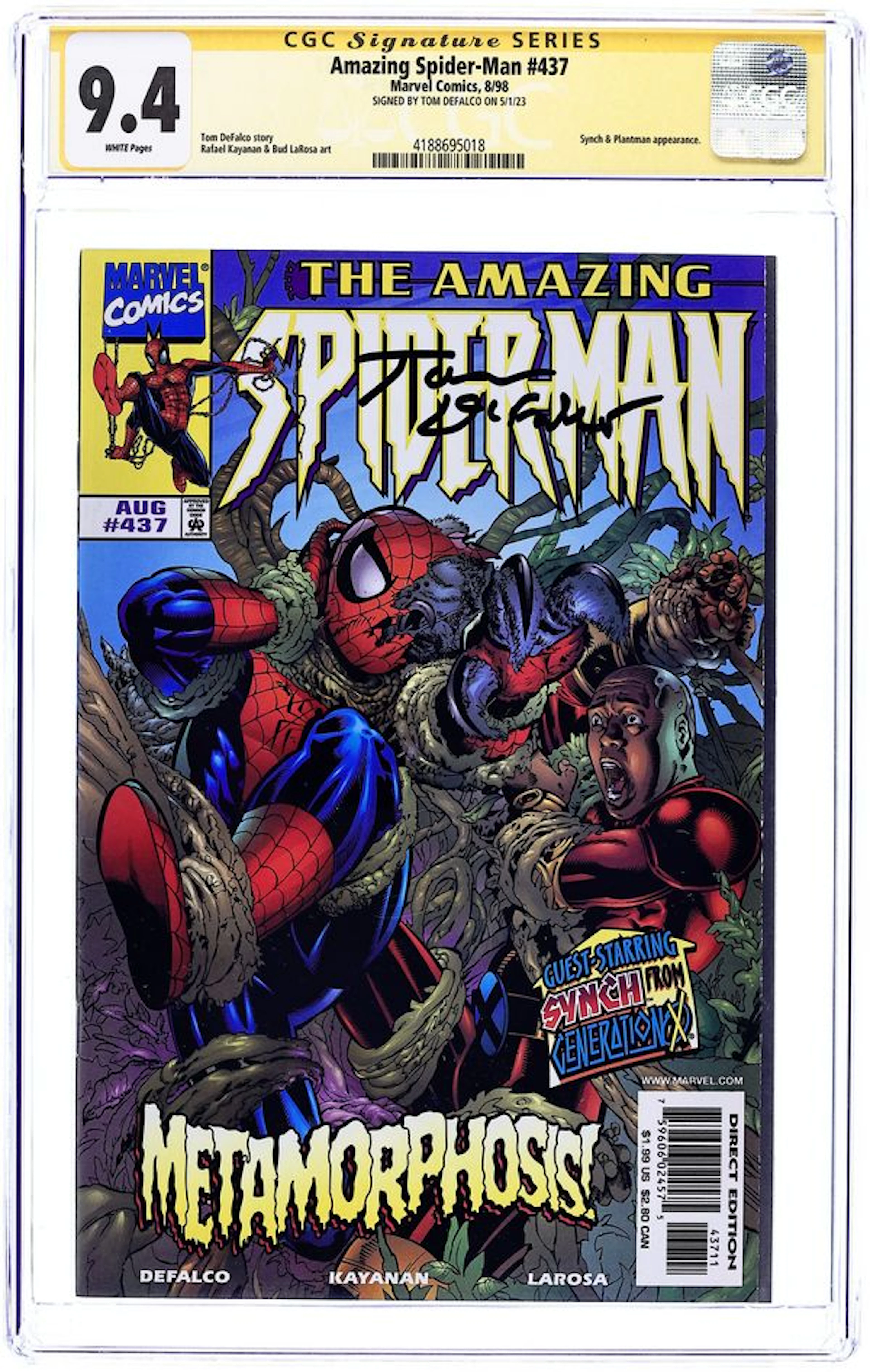 Amazing Spider-Man (1963 1st Series) 437 CGC 9.4 SS Defalco
