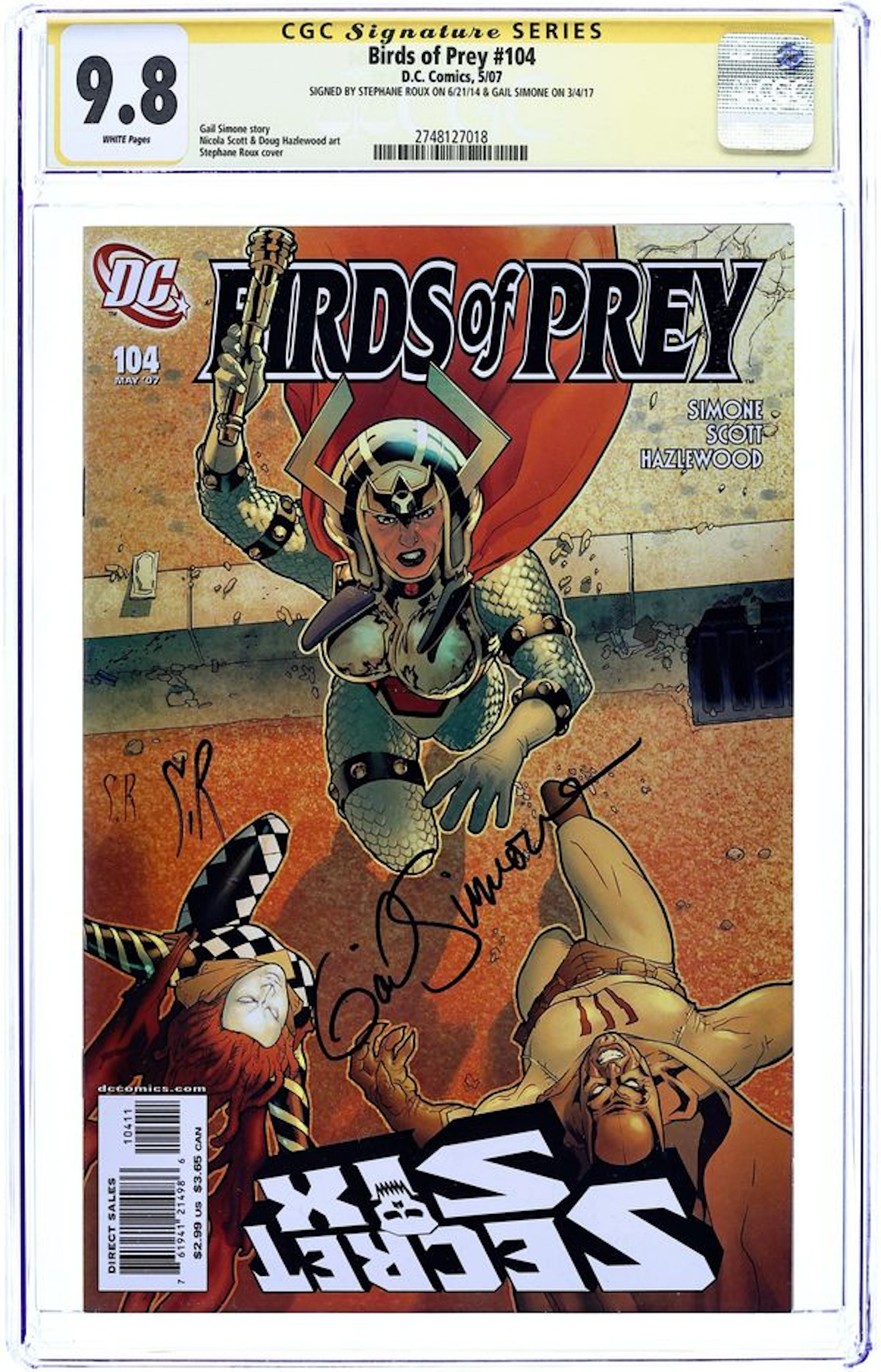 Birds of Prey (1999 1st Series) 104 CGC 9.8 SS Roux/Simone