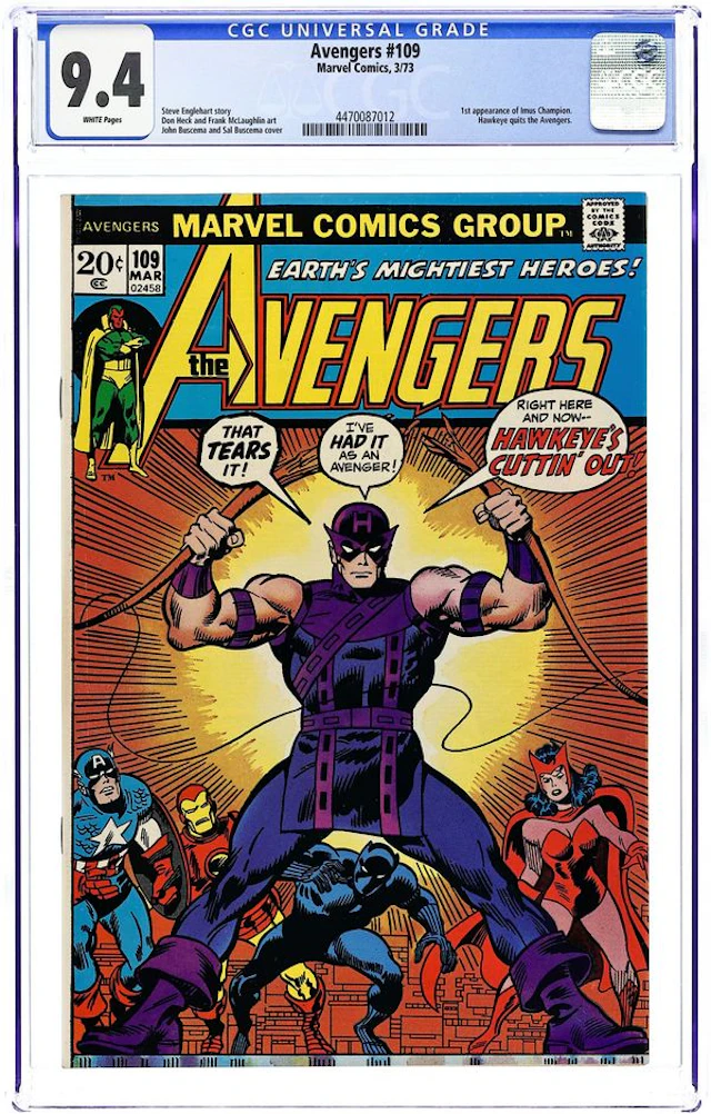 Avengers (1963 1st Series) 109 CGC 9.4