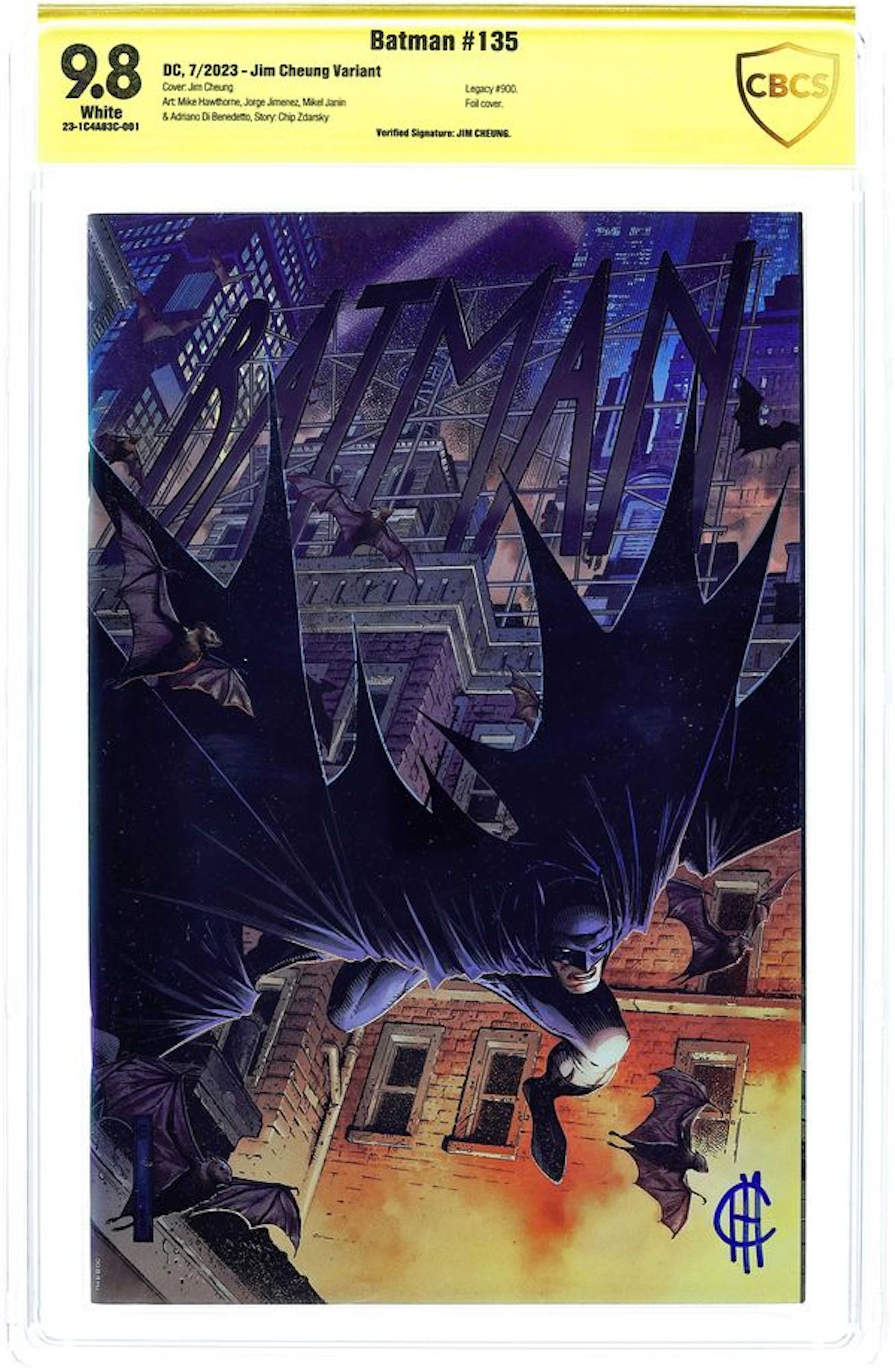 Batman (2016 3rd Series) 135H CBCS 9.8 Verified Sig Cheung