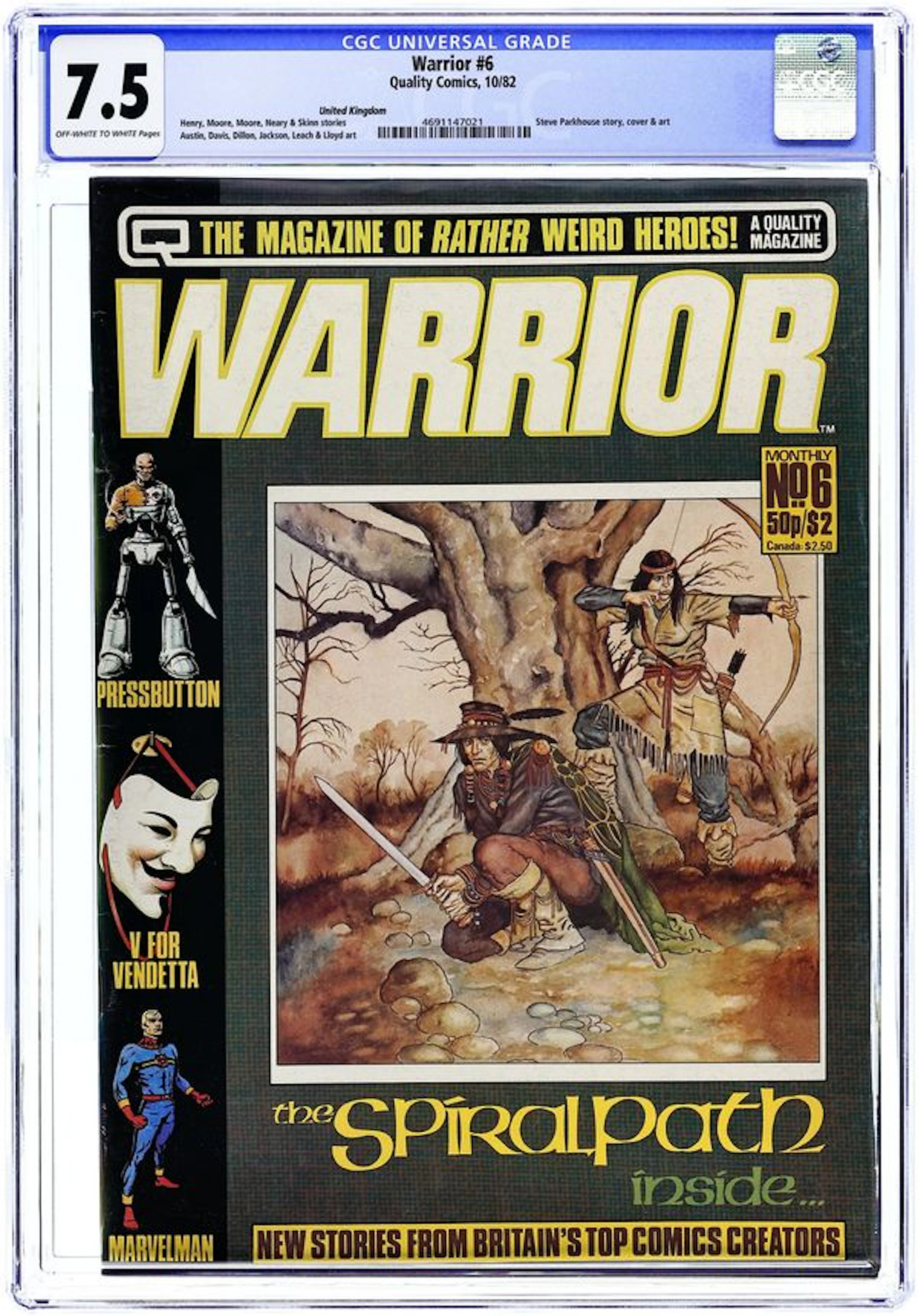 Warrior (UK 1982 Quality) 6 CGC 7.5