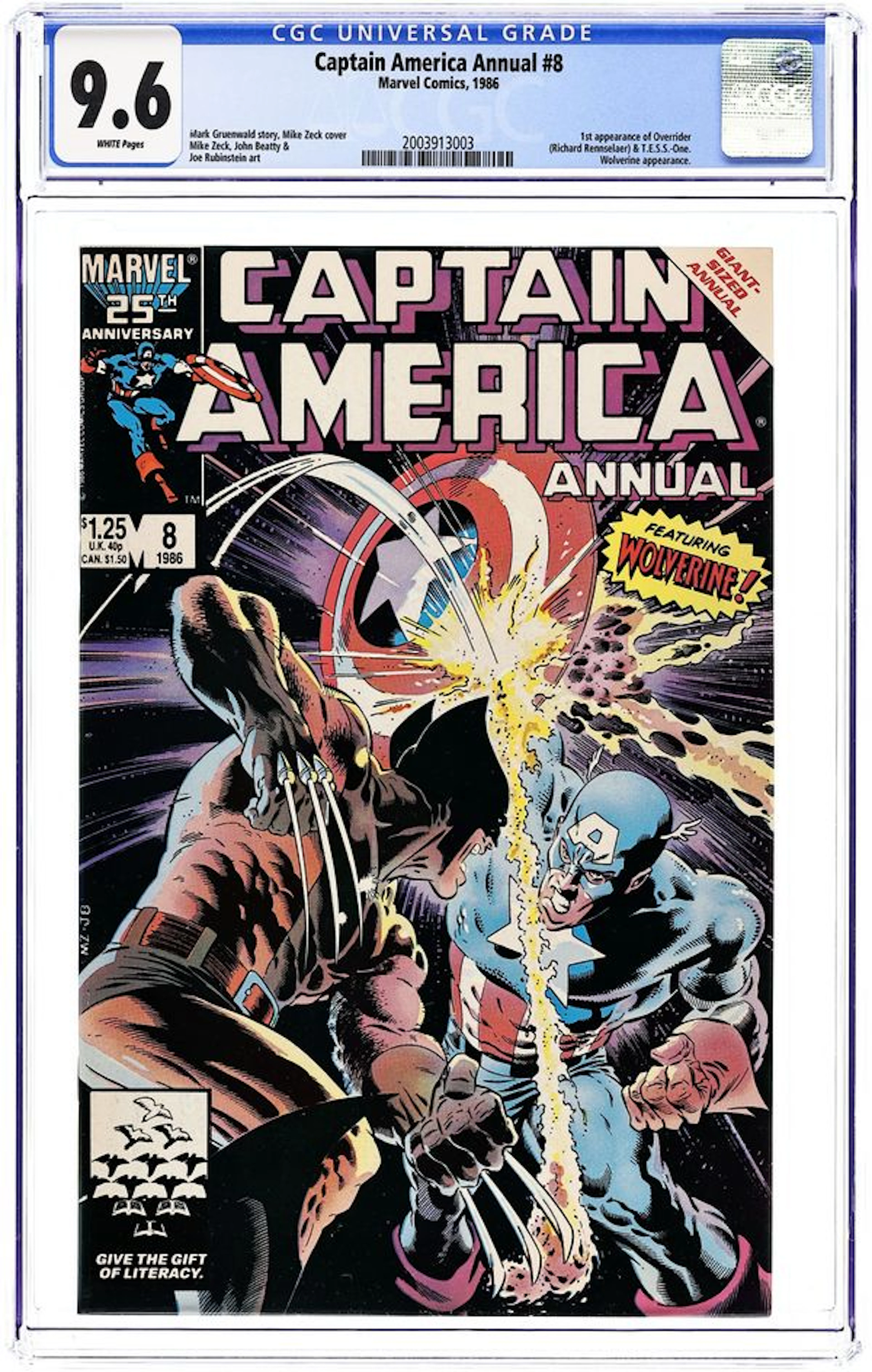 Captain America (1968 1st Series) Annual 8D CGC 9.6