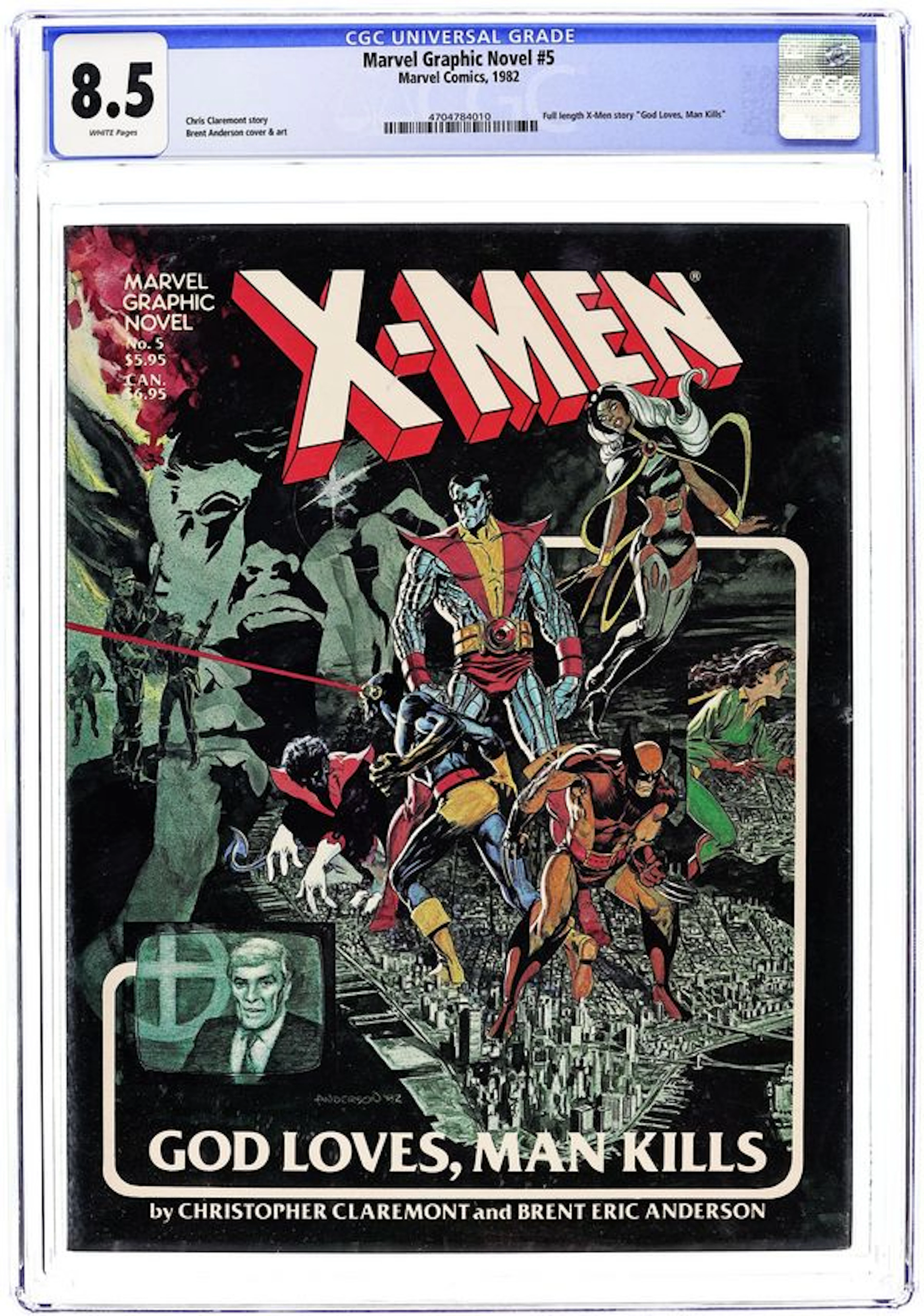 X-Men God Loves, Man Kills GN (1982 Marvel Graphic Novel) 1-1ST CGC 8.5