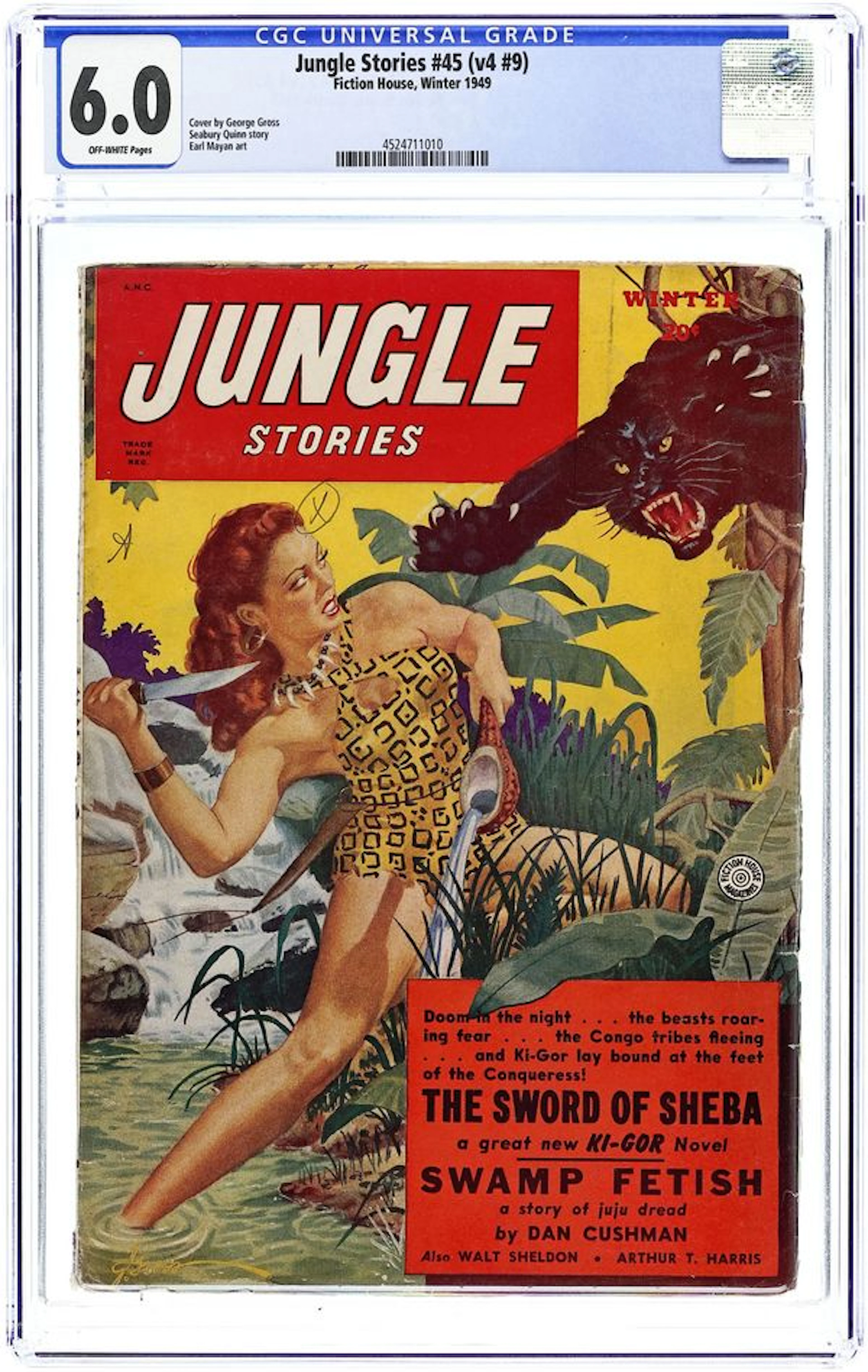 Jungle Stories (1938-1954 Fiction House) Pulp 2nd Series Vol. 4 #9 CGC 6.0