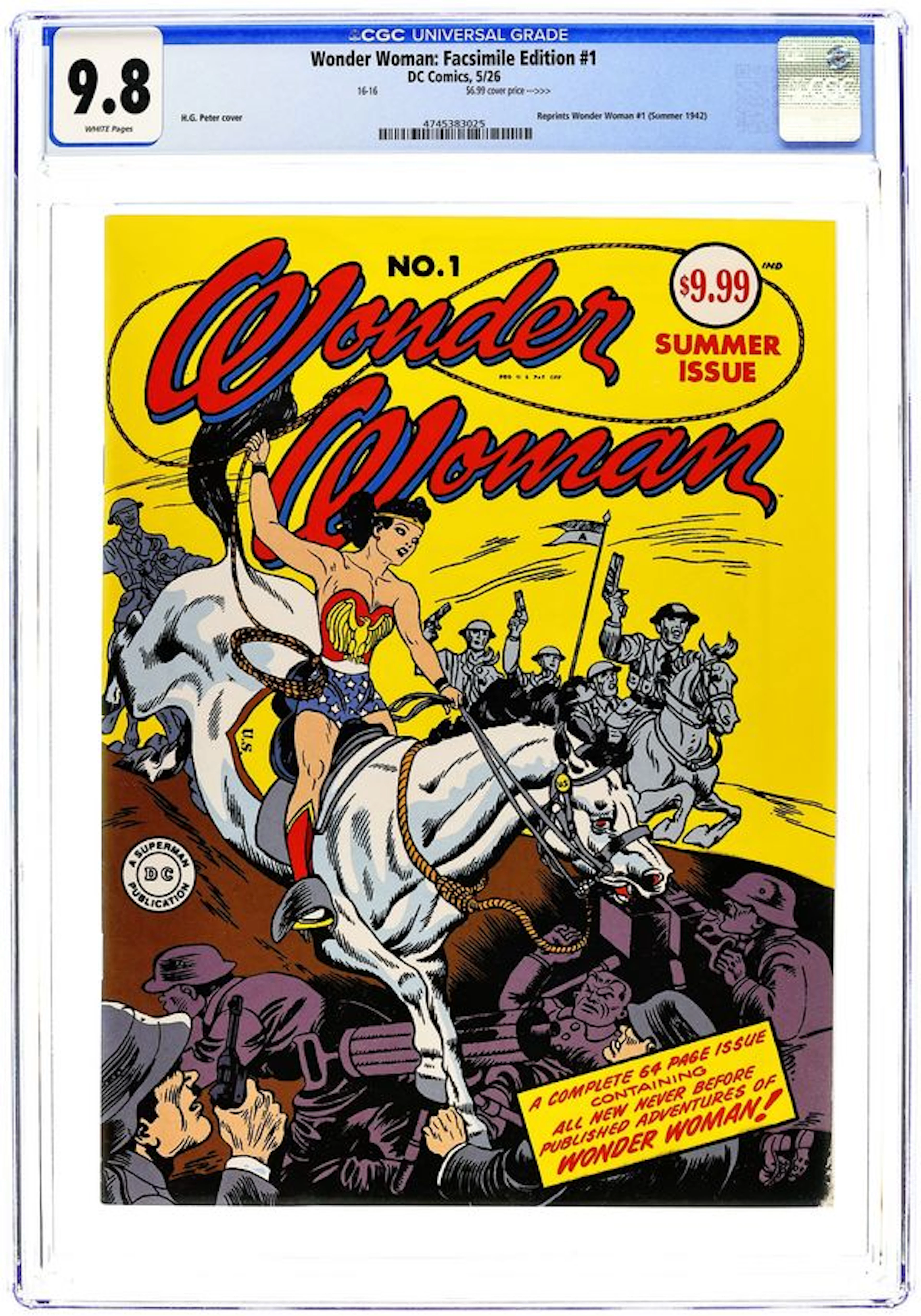 Wonder Woman (1942 1st Series DC) Facsimile Edition 1AA CGC 9.8