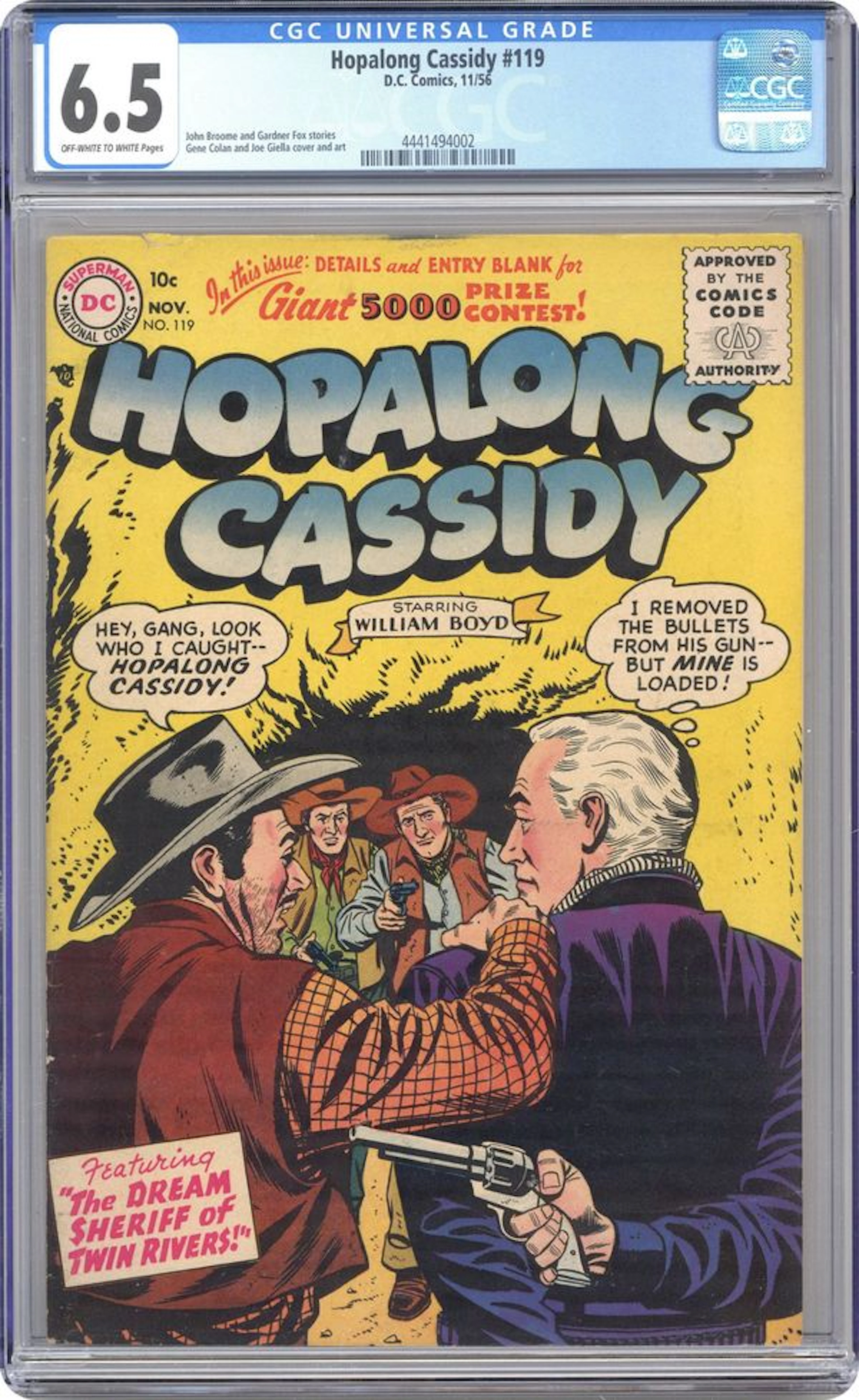 Hopalong Cassidy (1943 Fawcett/DC) 119 CGC 6.5