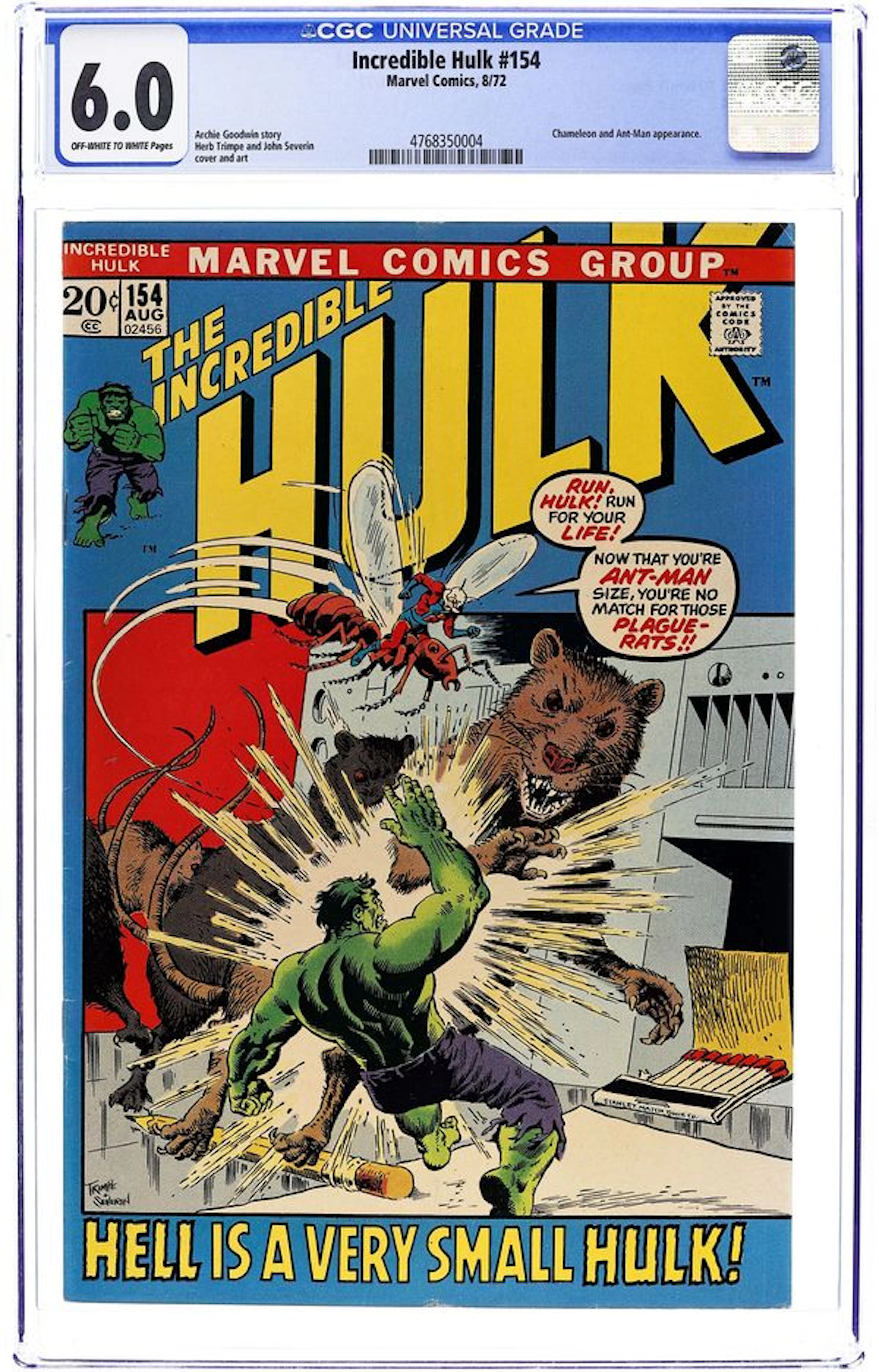 Incredible Hulk (1962 Marvel 1st Series) 154 CGC 6.0