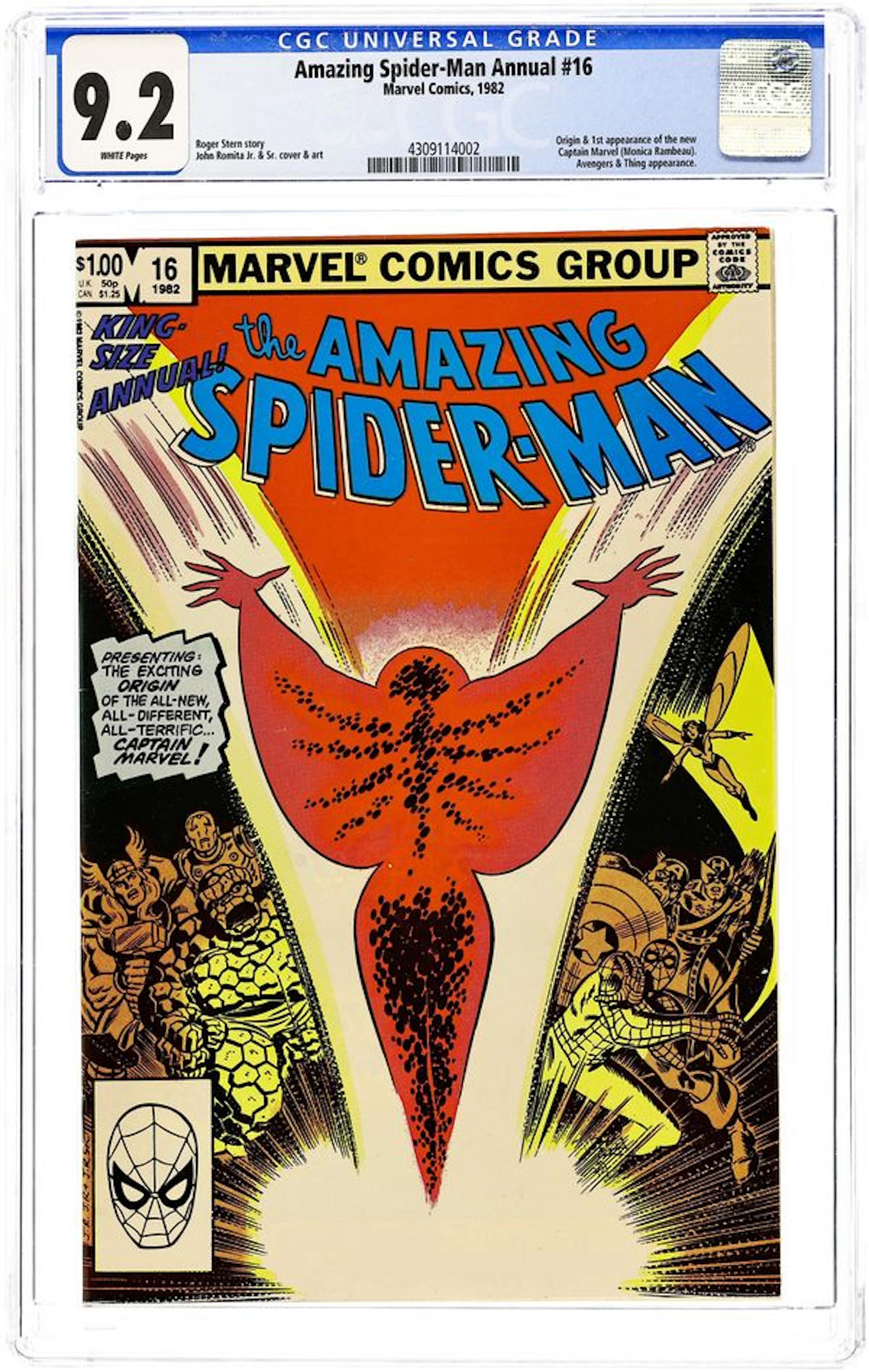 Amazing Spider-Man (1963 1st Series) Annual 16D CGC 9.2