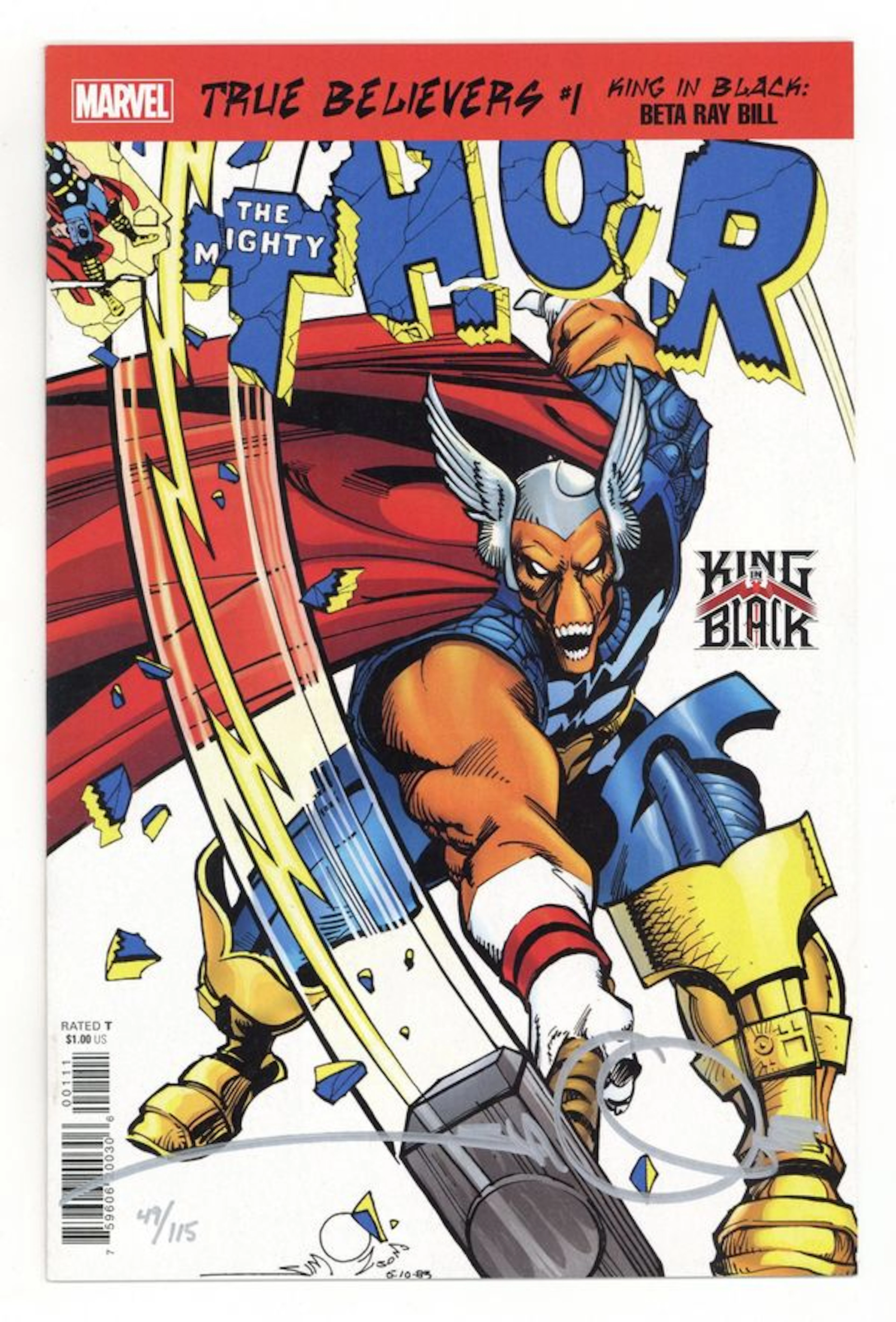 True Believers King in Black Beta Ray Bill (2020) 1DF.SIGNED VF 8.0