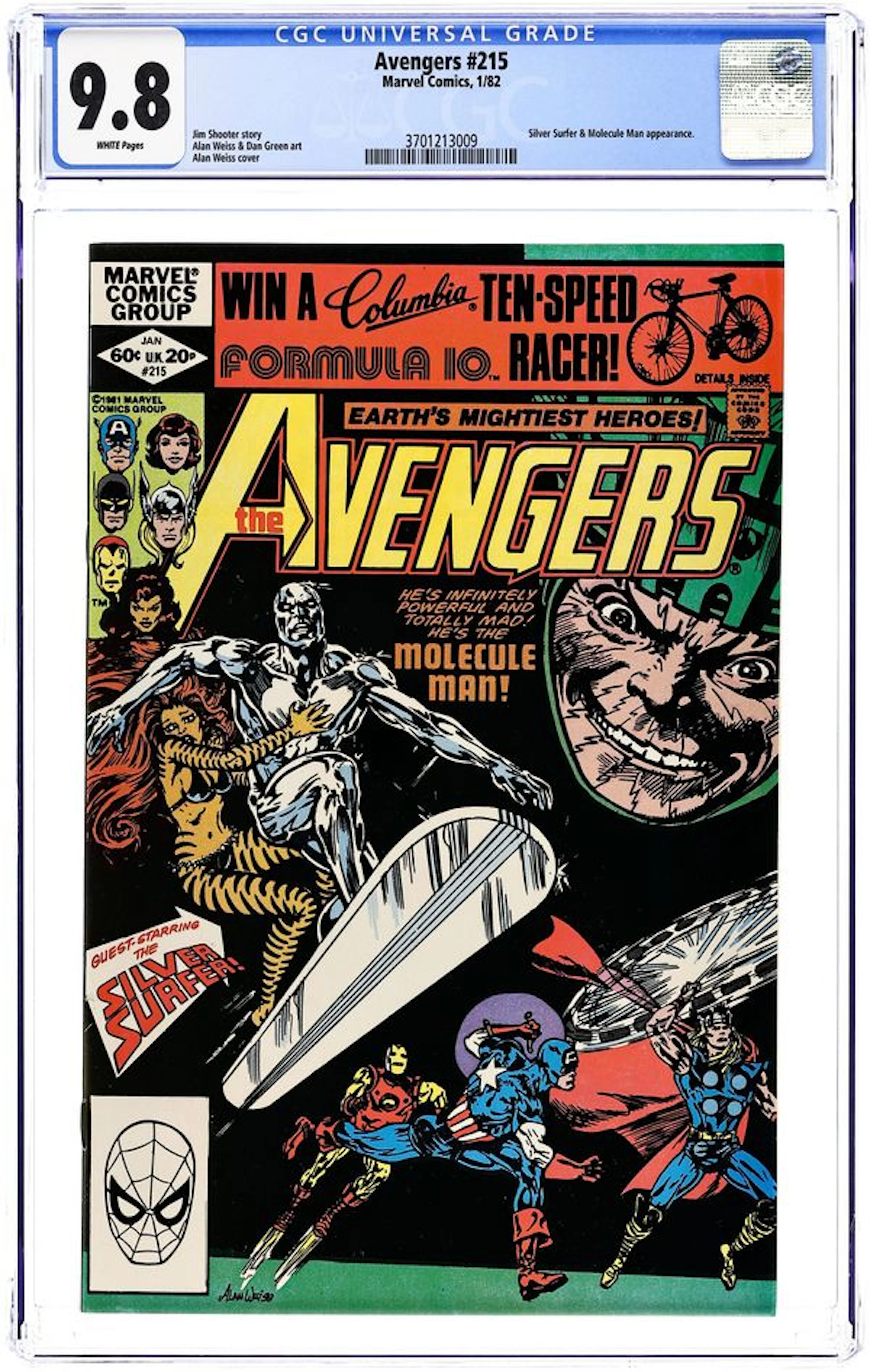 Avengers (1963 1st Series) 215D CGC 9.8