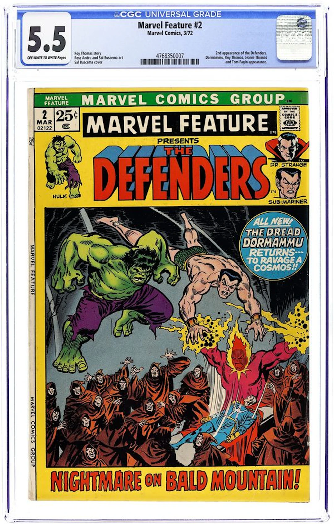 Marvel Feature (1971 1st Series) 2 CGC 5.5