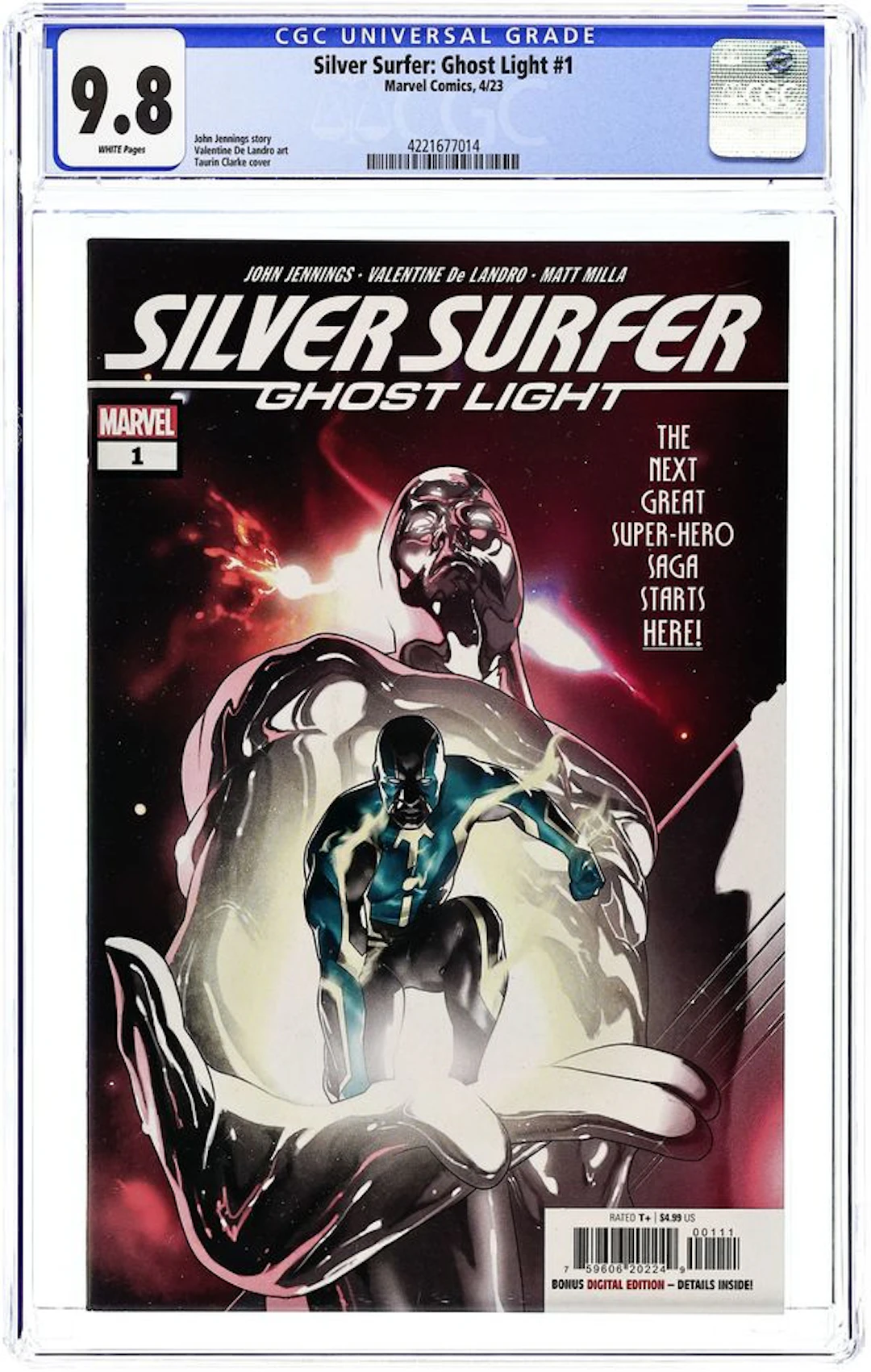 Silver Surfer Ghost Light (2023 Marvel) 1A CGC 9.8