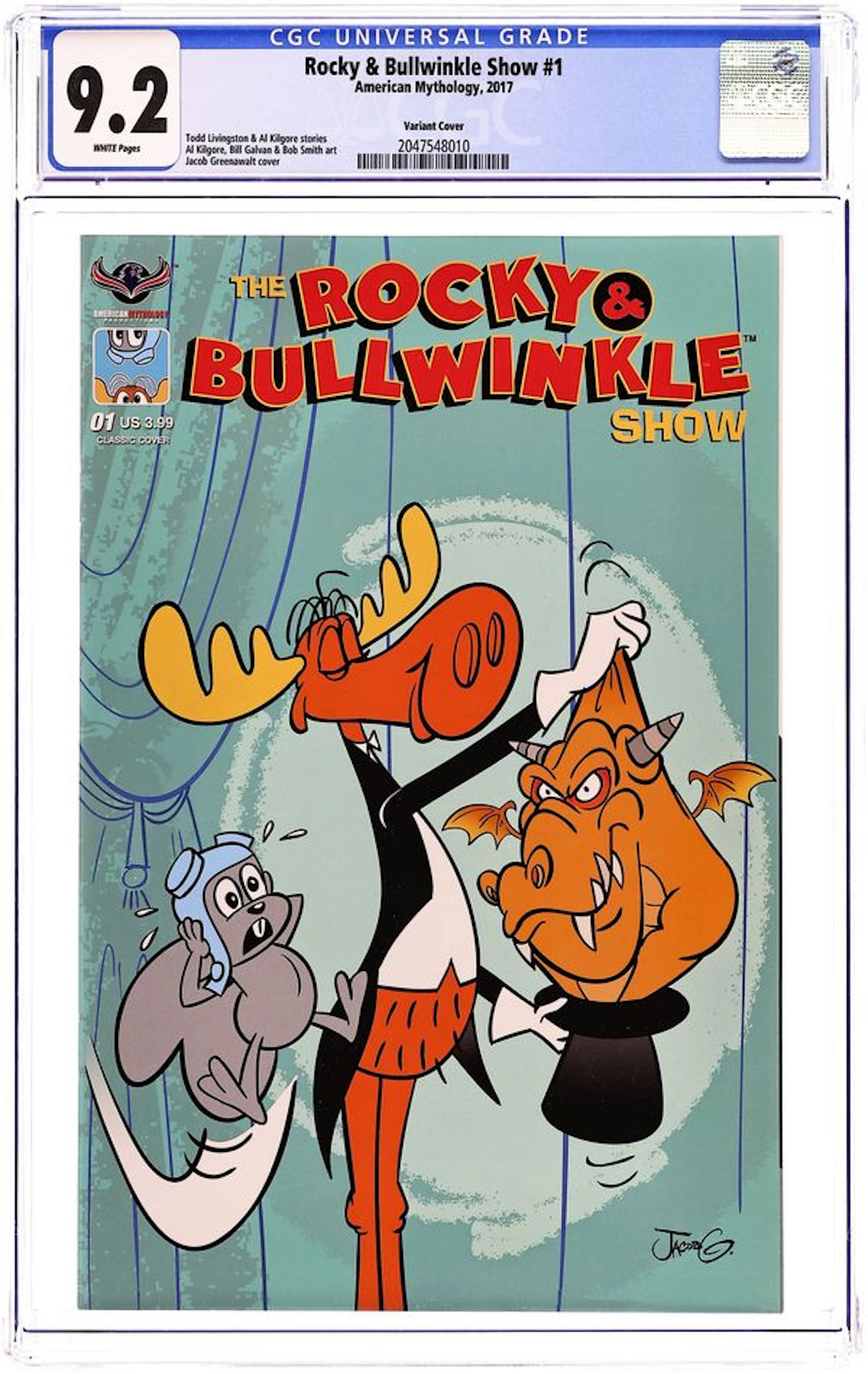 Rocky and Bullwinkle Show (2017 American Mythology) 1B CGC 9.2