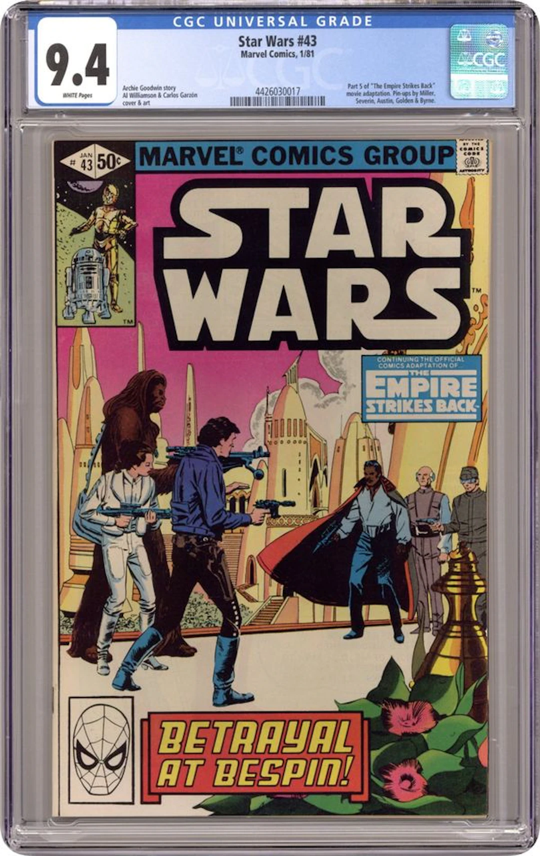 Star Wars (1977 Marvel) 43D CGC 9.4
