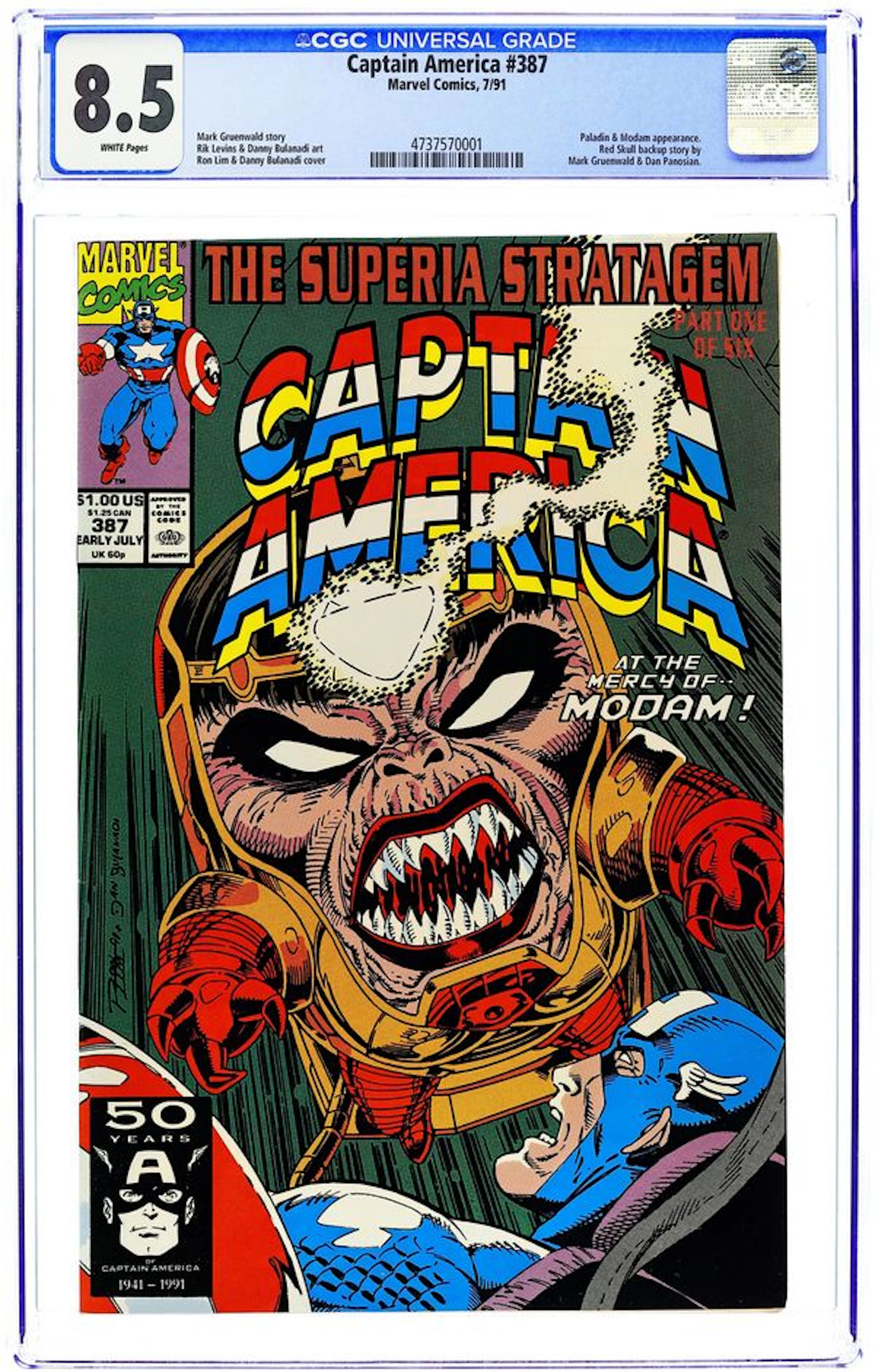 Captain America (1968 1st Series) 387 CGC 8.5