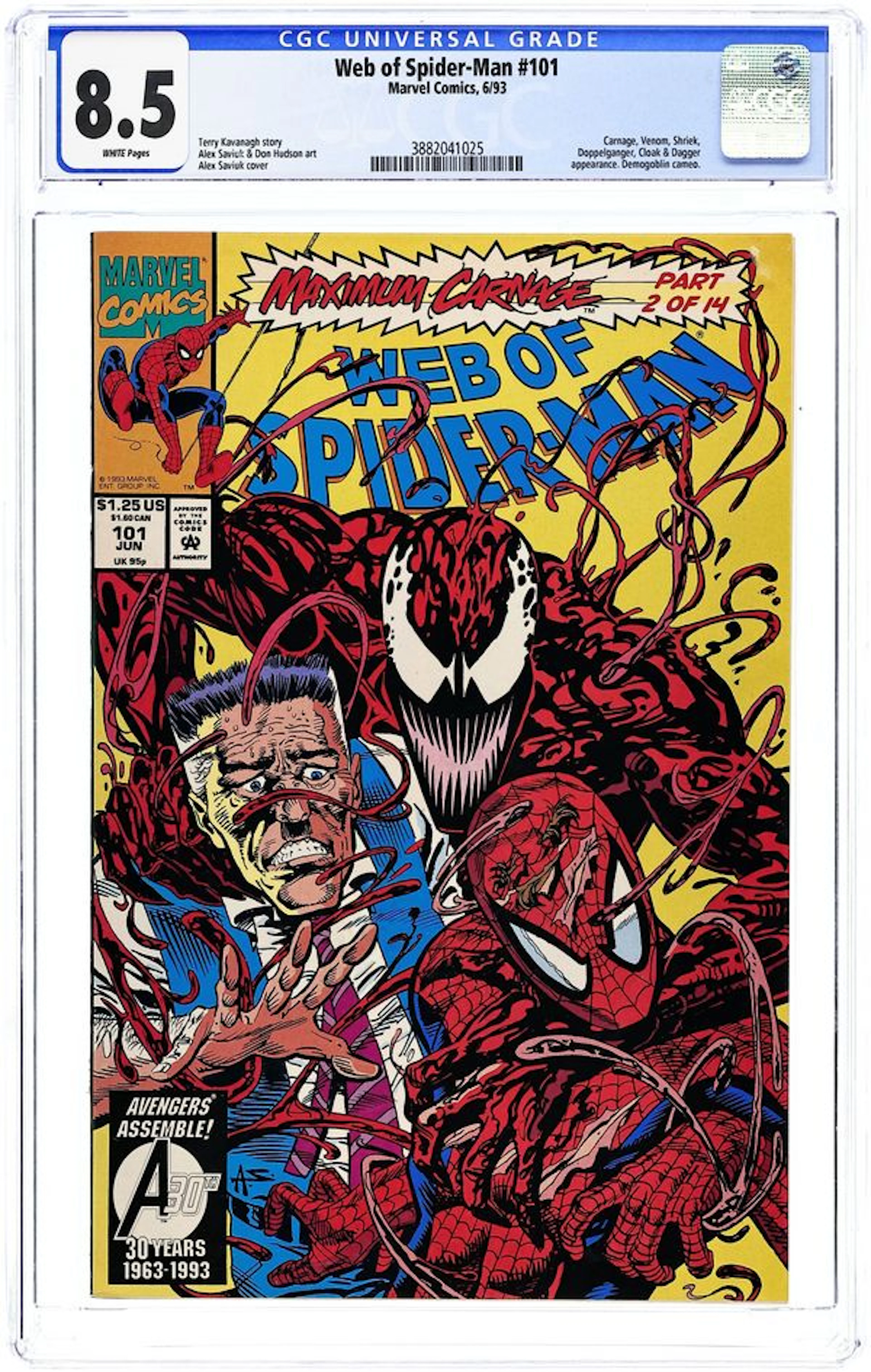 Web of Spider-Man (1985 1st Series) 101 CGC 8.5