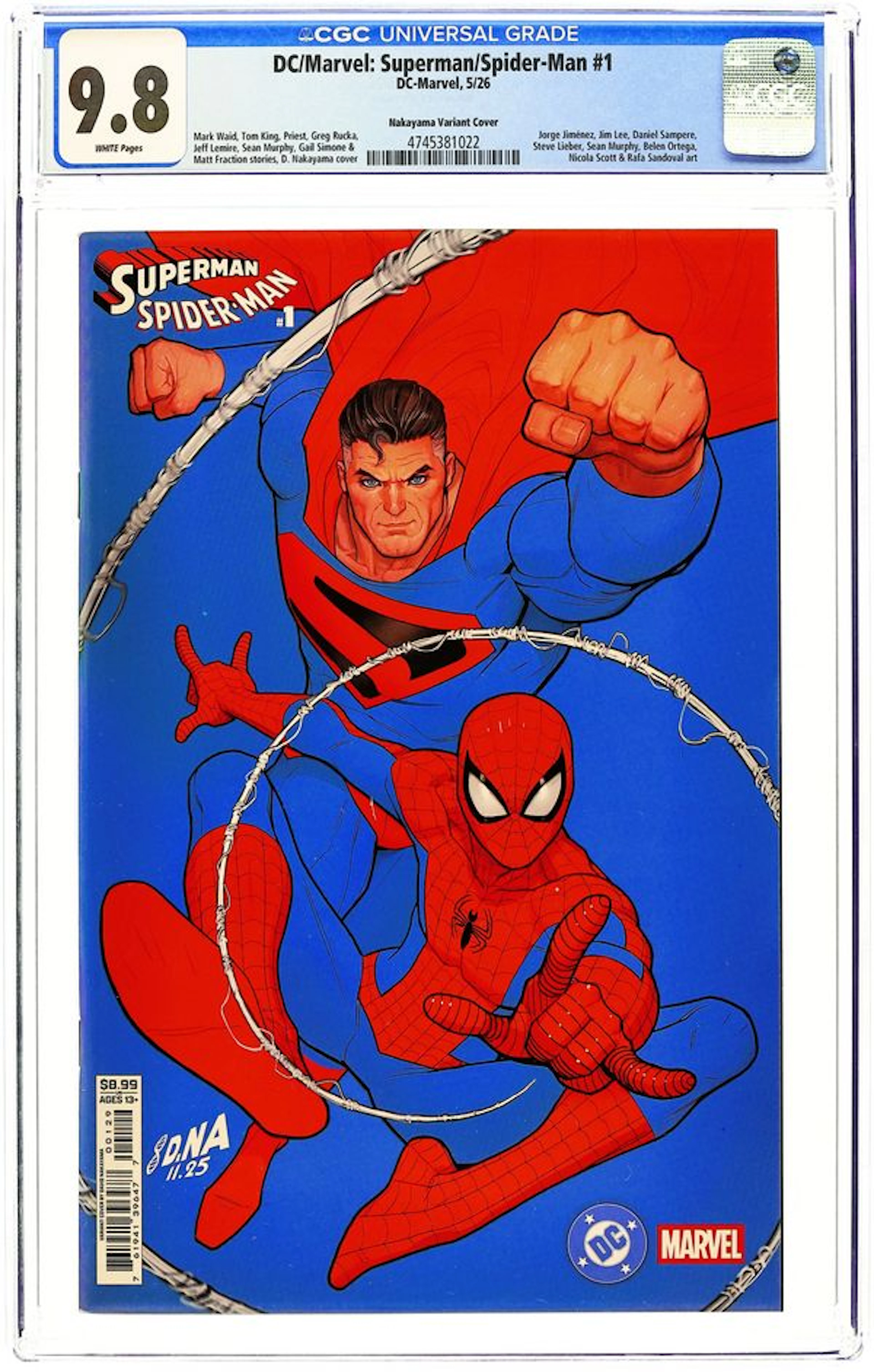 DC Marvel Superman Spider-Man (2026 DC) 1Q CGC 9.8