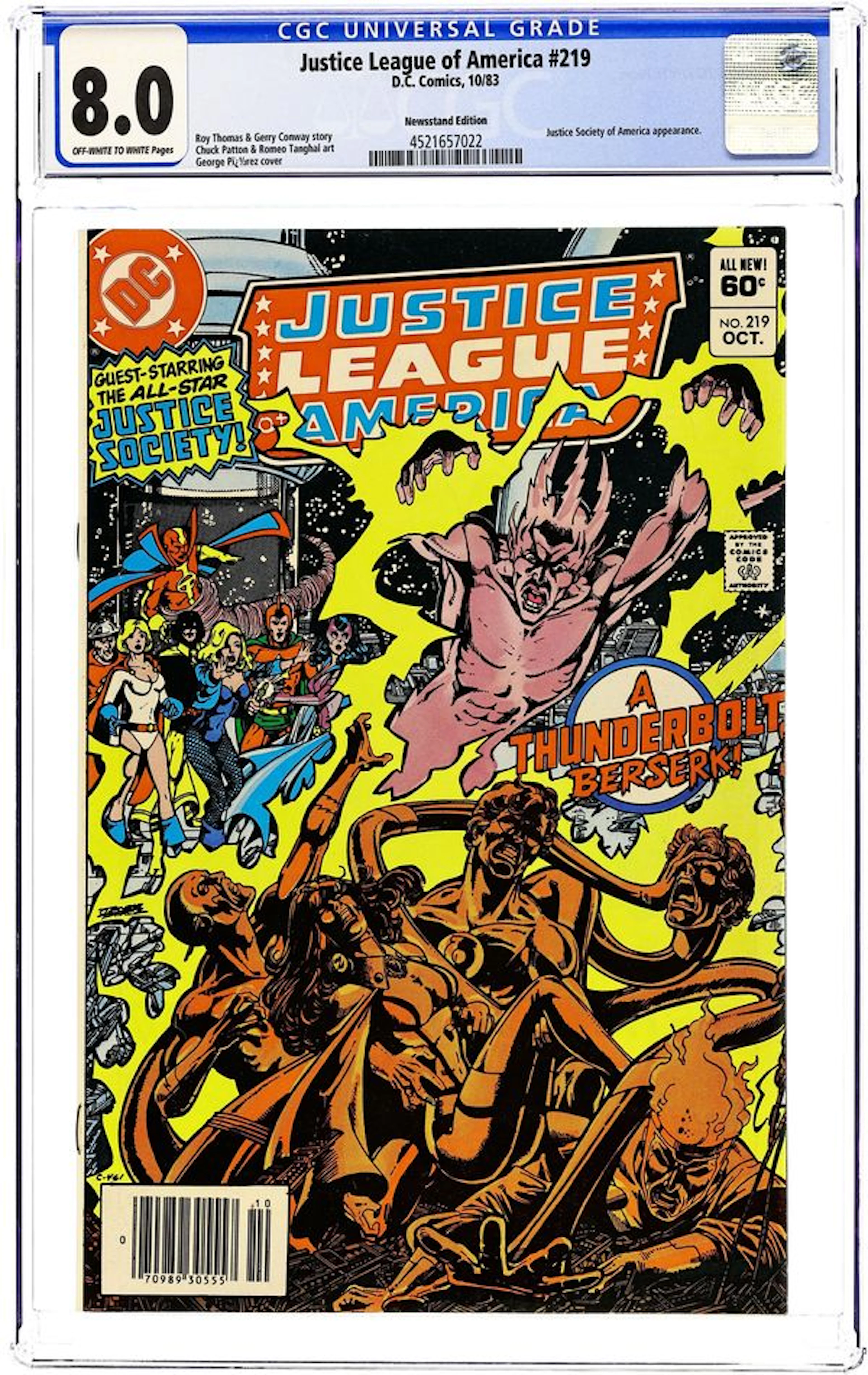 Justice League of America (1960 1st Series) 219N CGC 8.0