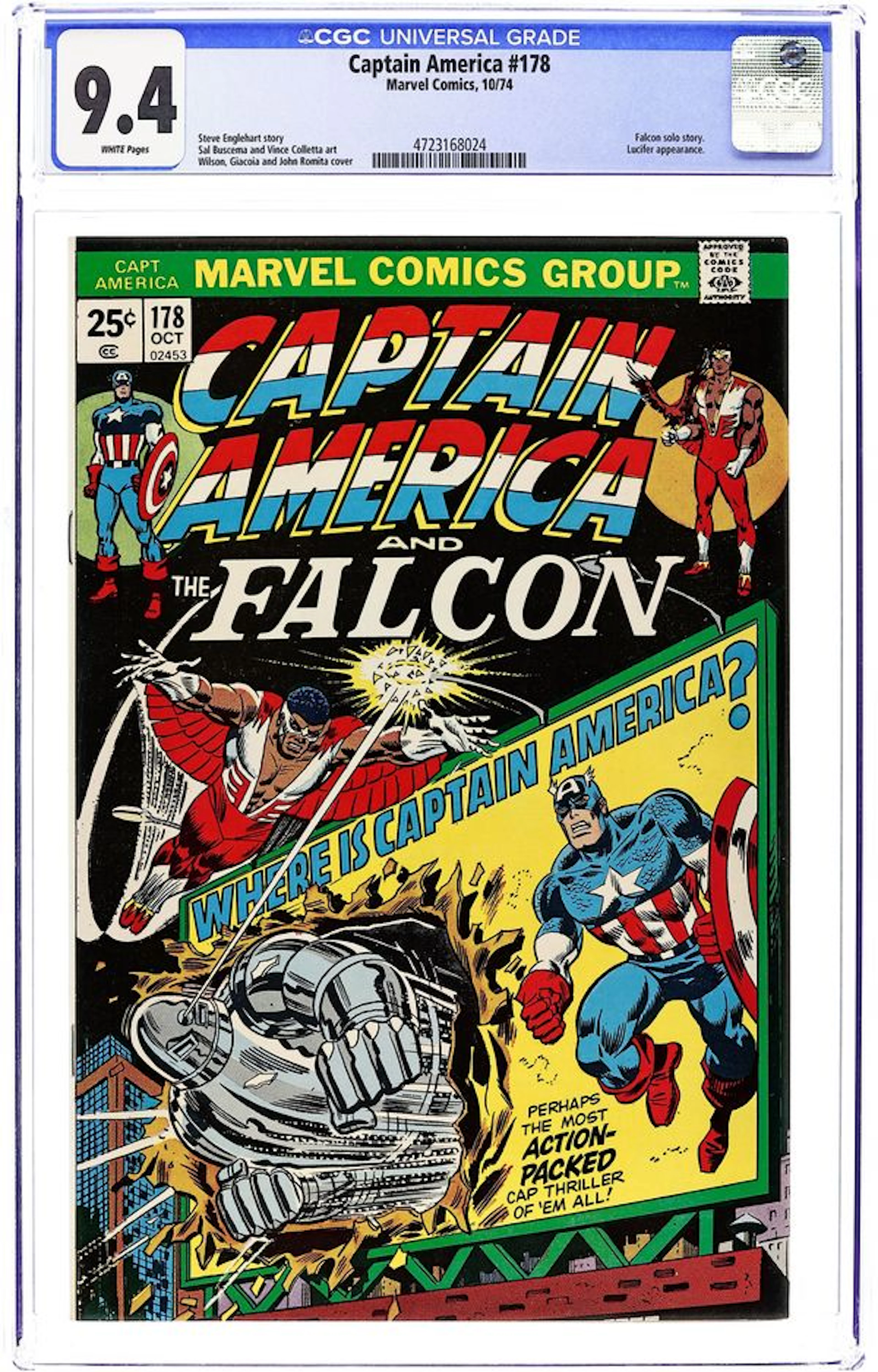 Captain America (1968 1st Series) 178 CGC 9.4