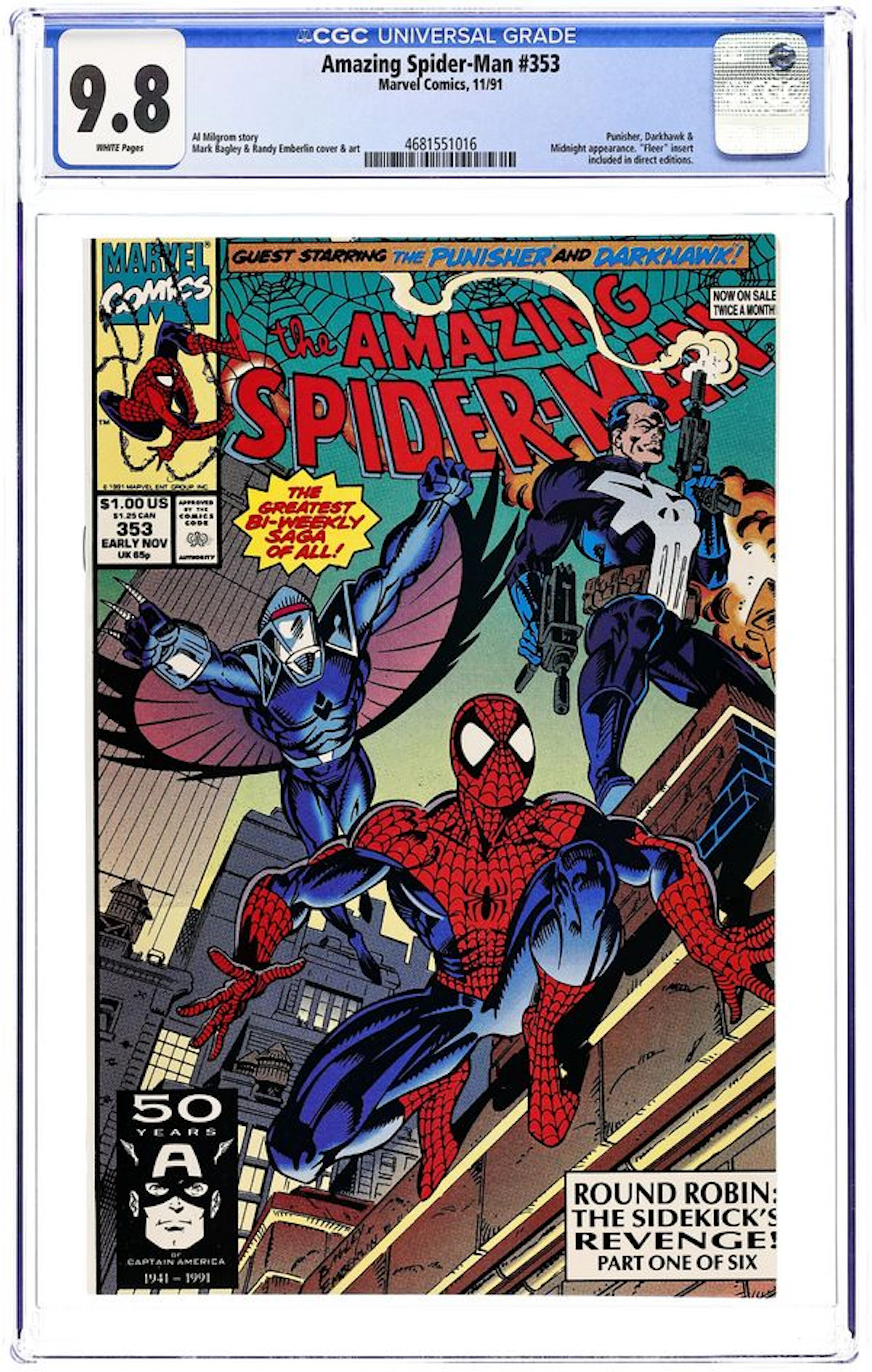 Amazing Spider-Man (1963 1st Series) 353 CGC 9.8