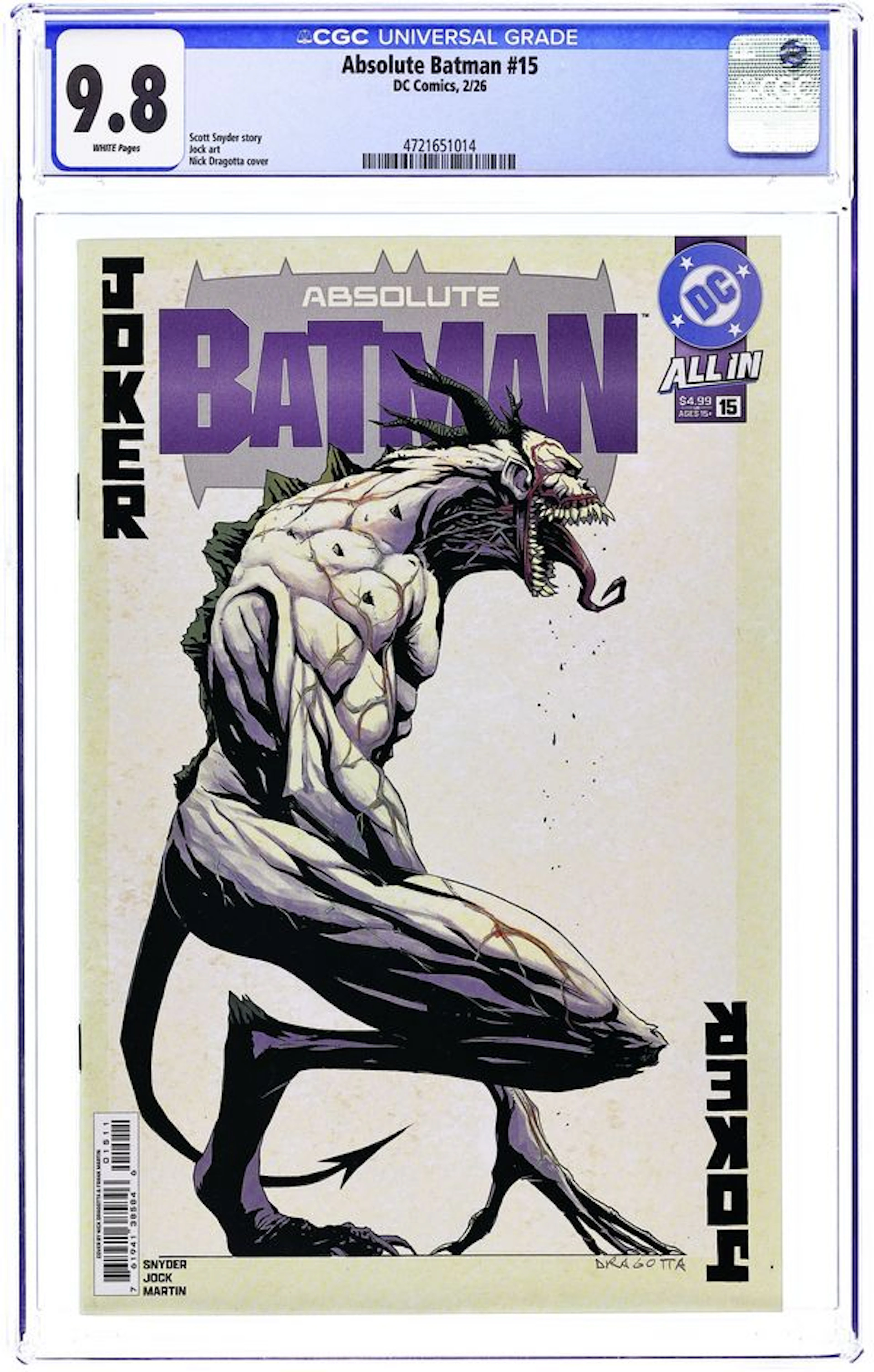 Absolute Batman (2024 DC) 15A CGC 9.8