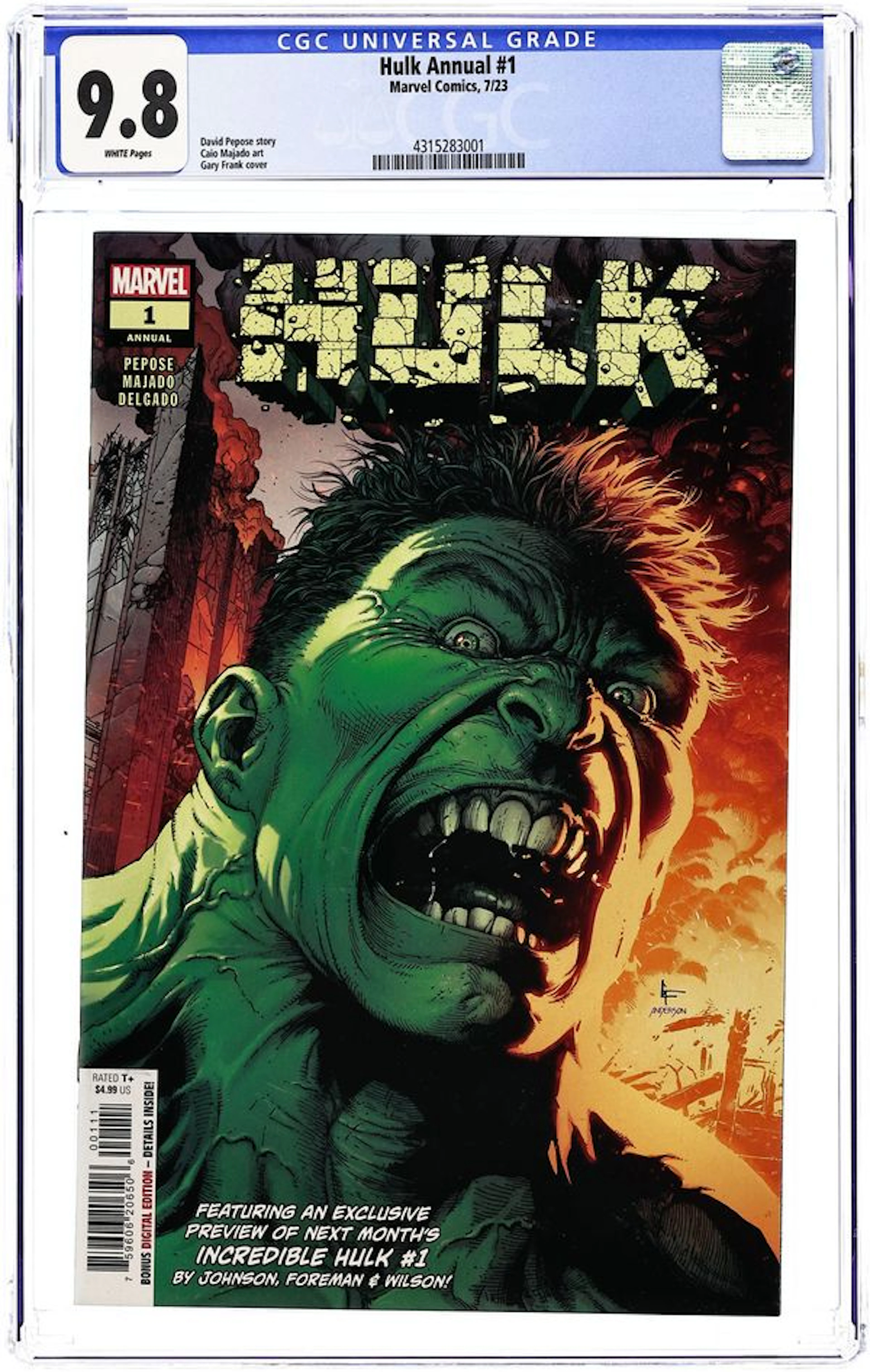Hulk (2022 Marvel) Annual 1A CGC 9.8