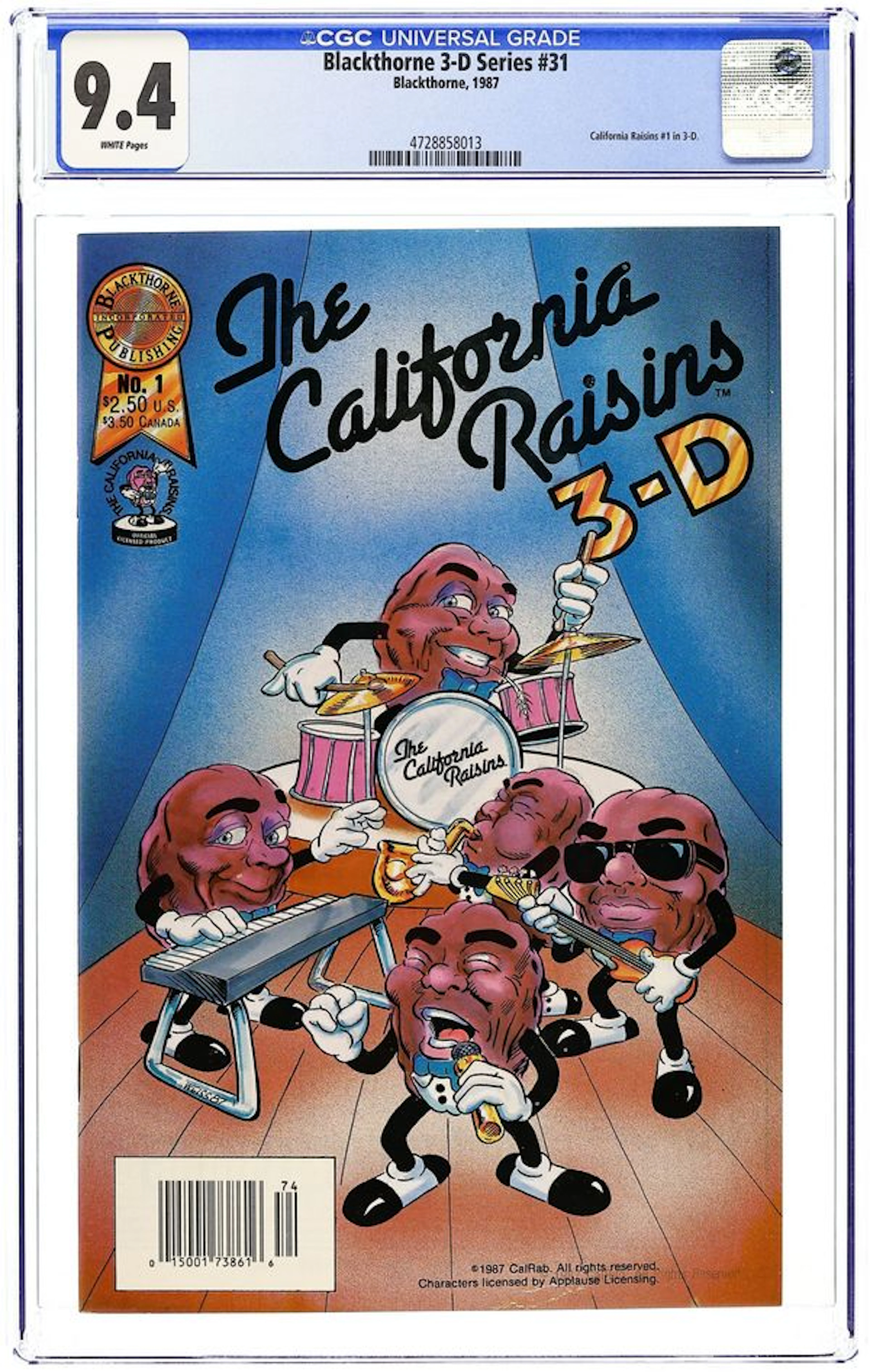 California Raisins 3-D (1988) 1A CGC 9.4