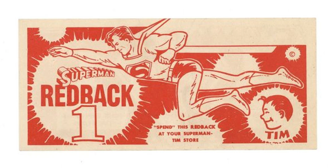 Superman Tim Redback Currency (circa 1945) SUP$1.00 FN 6.0